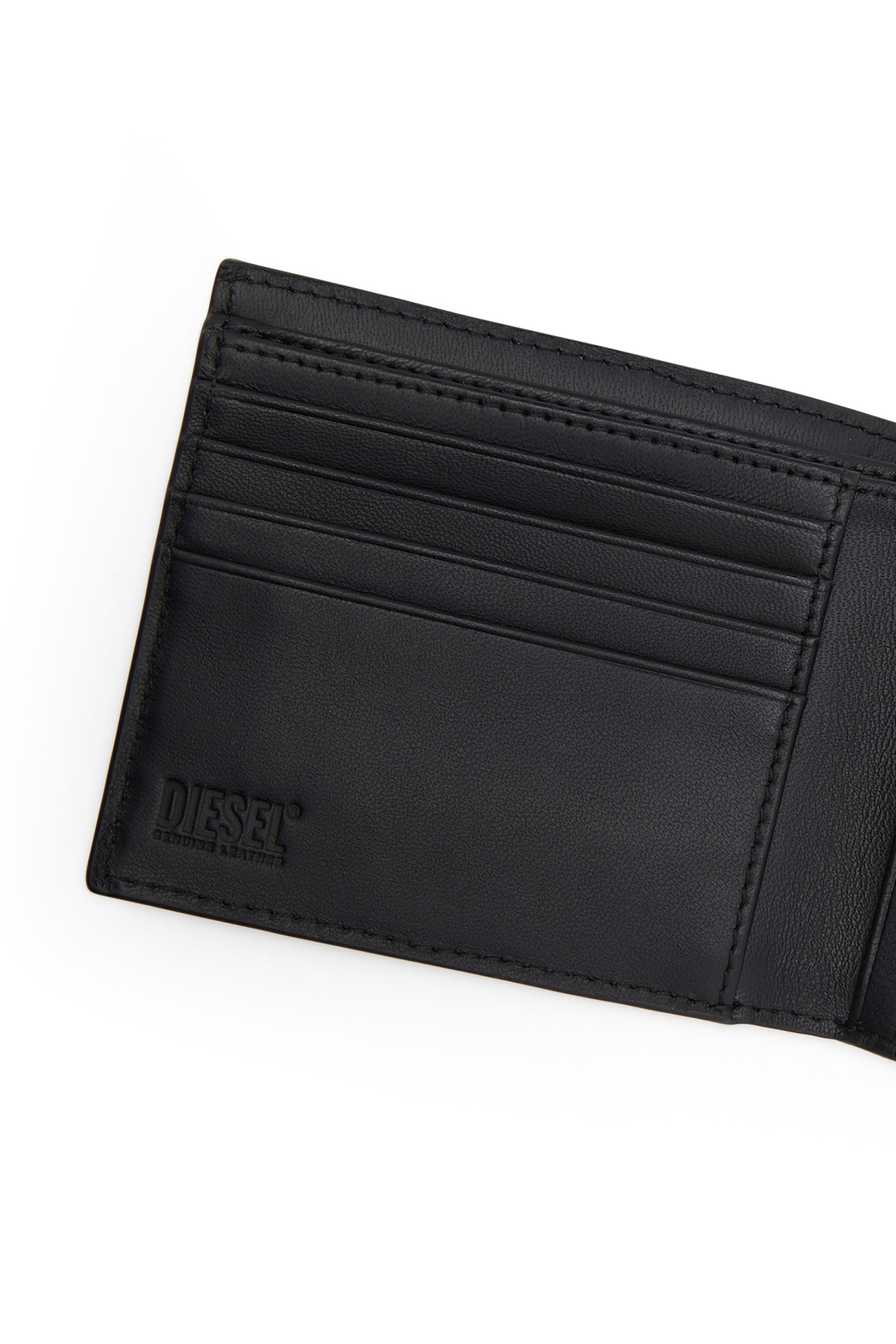 DSL 3D BI-FOLD COIN S Leather bi-fold wallet with embossed logo 