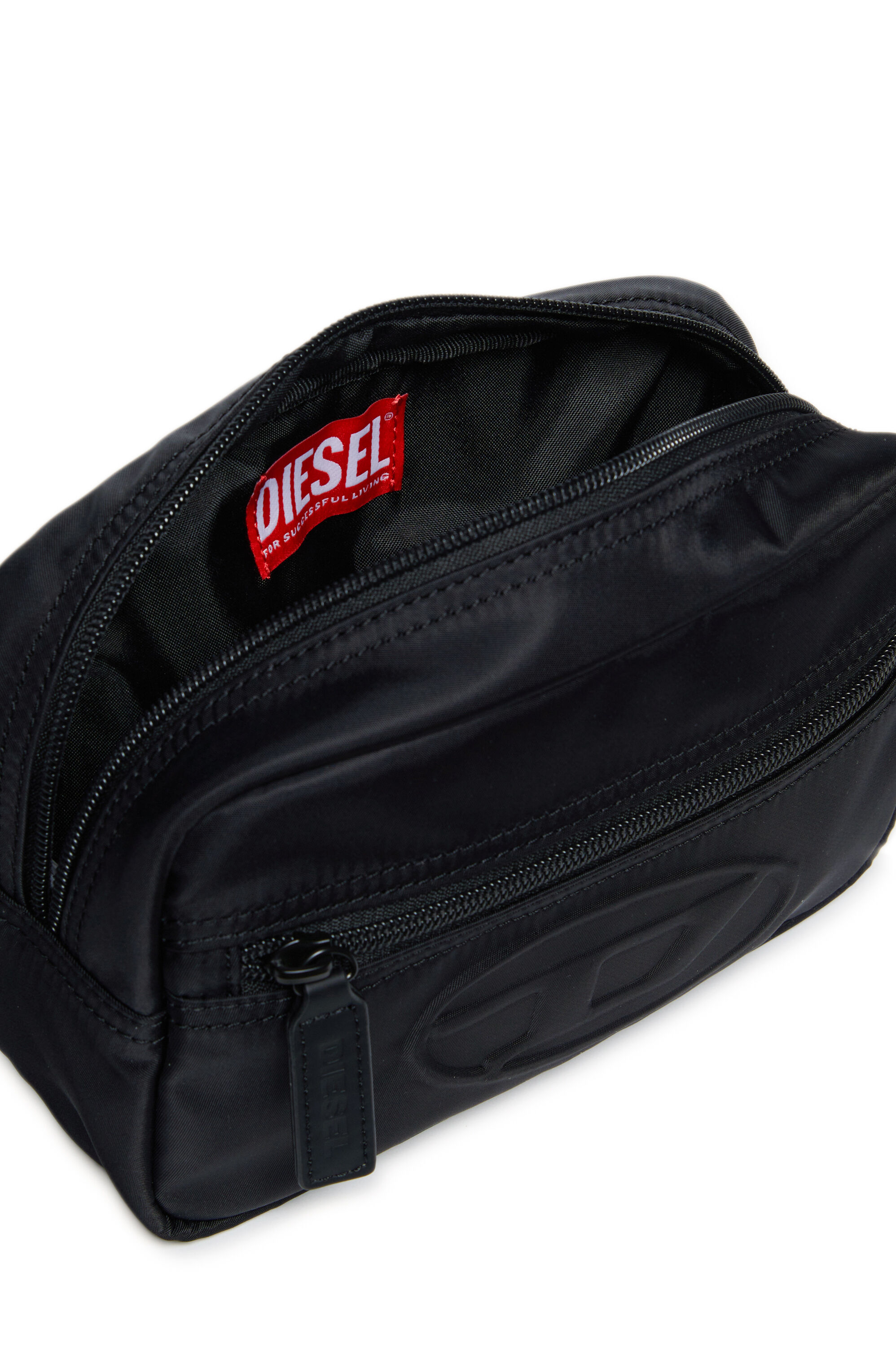 Diesel - WDEMBOSSED, Unisex Nylon belt bag with embossed logo in ブラック - Image 5