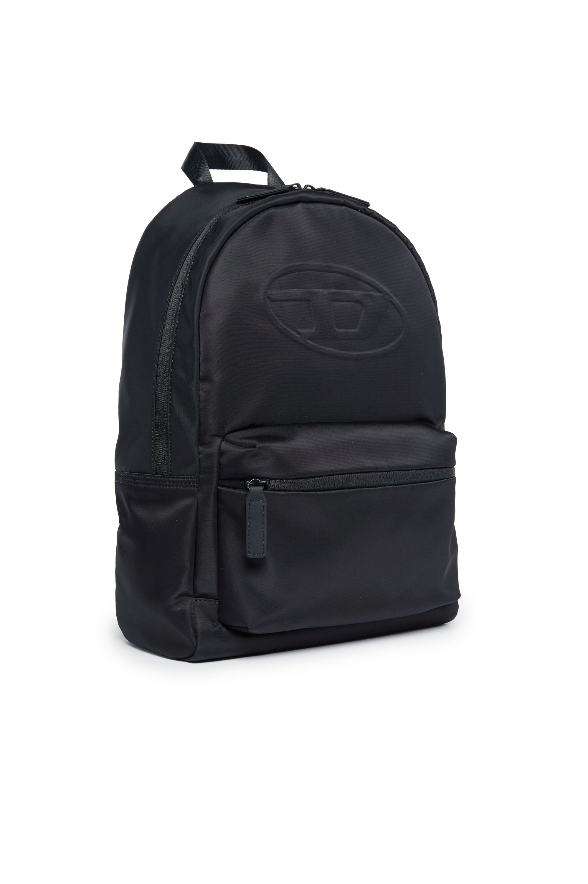 Diesel - WOVAL, Unisex Nylon backpack with embossed Oval D in ブラック - Image 3