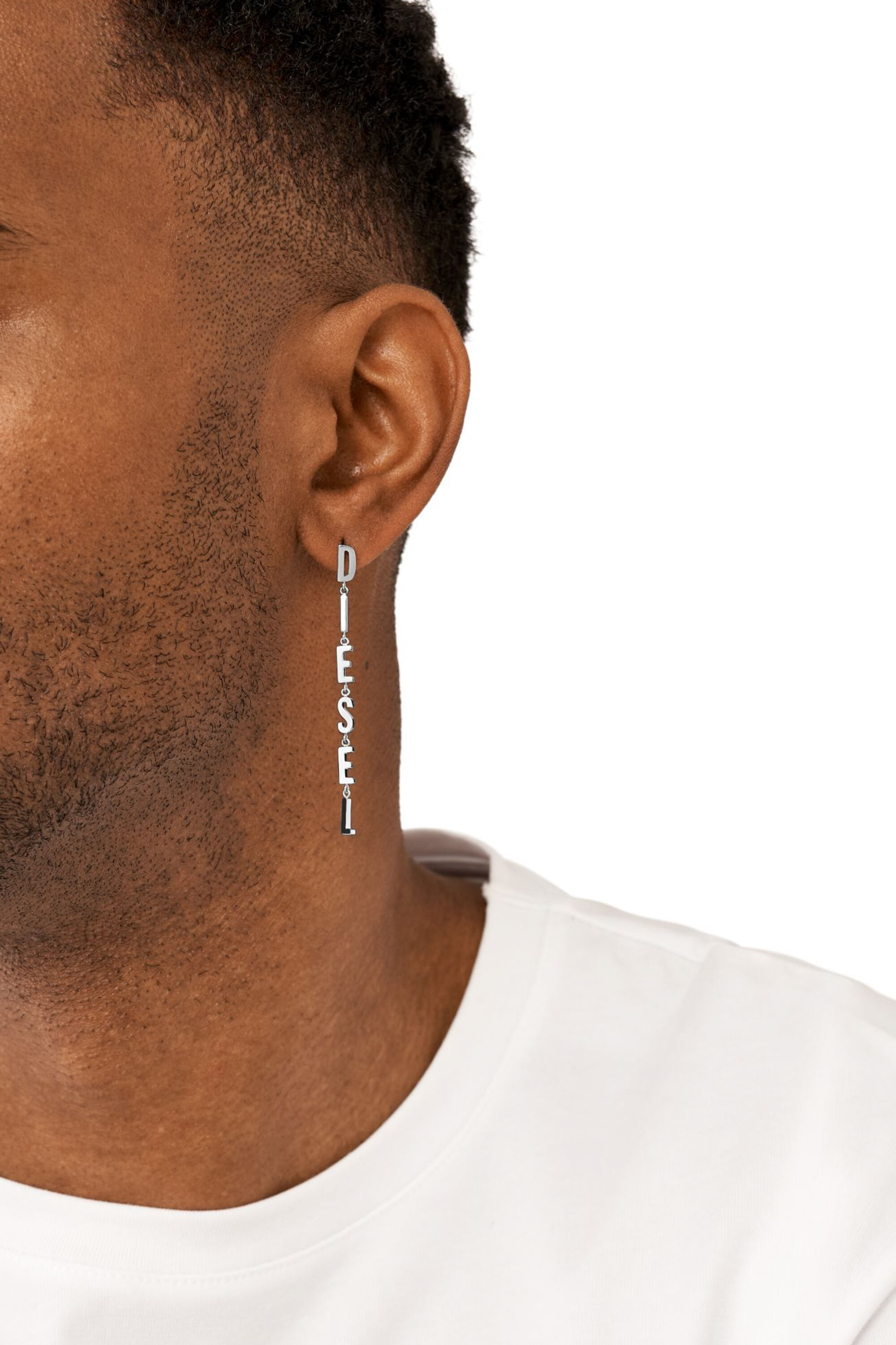 DX1488 Stainless steel drop earrings｜シルバー｜ウィメンズ｜DIESEL