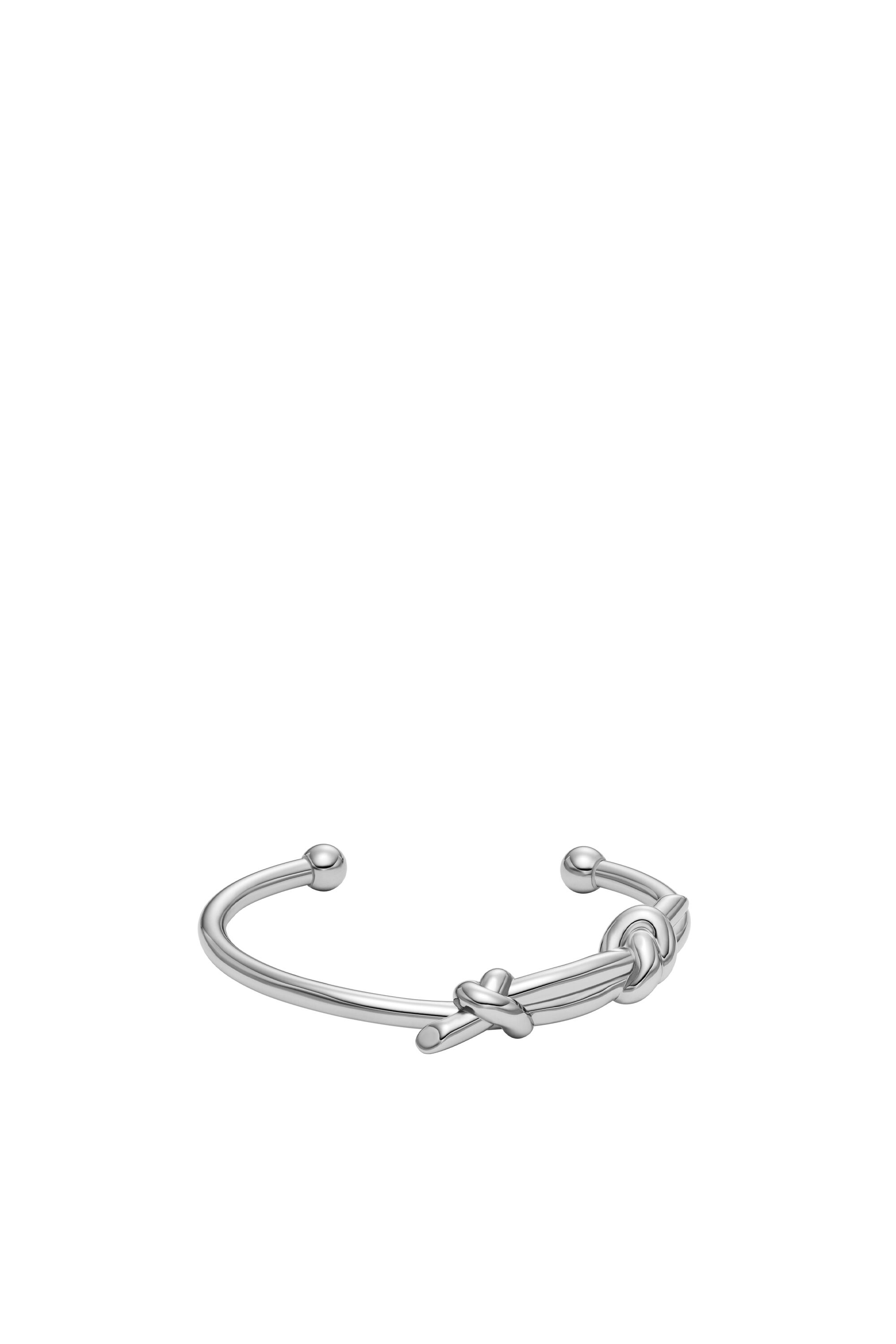 Diesel - DX1448, Unisex's Stainless Steel Cuff Knot Bracelet in シルバー - 1