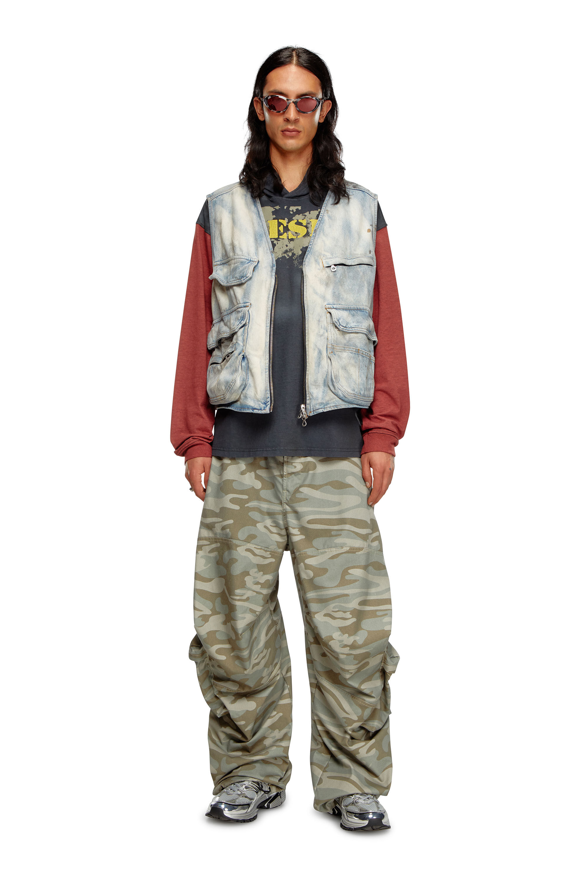 Diesel - T-BOXT-LS-HOOD, ダークグレー - Image 1