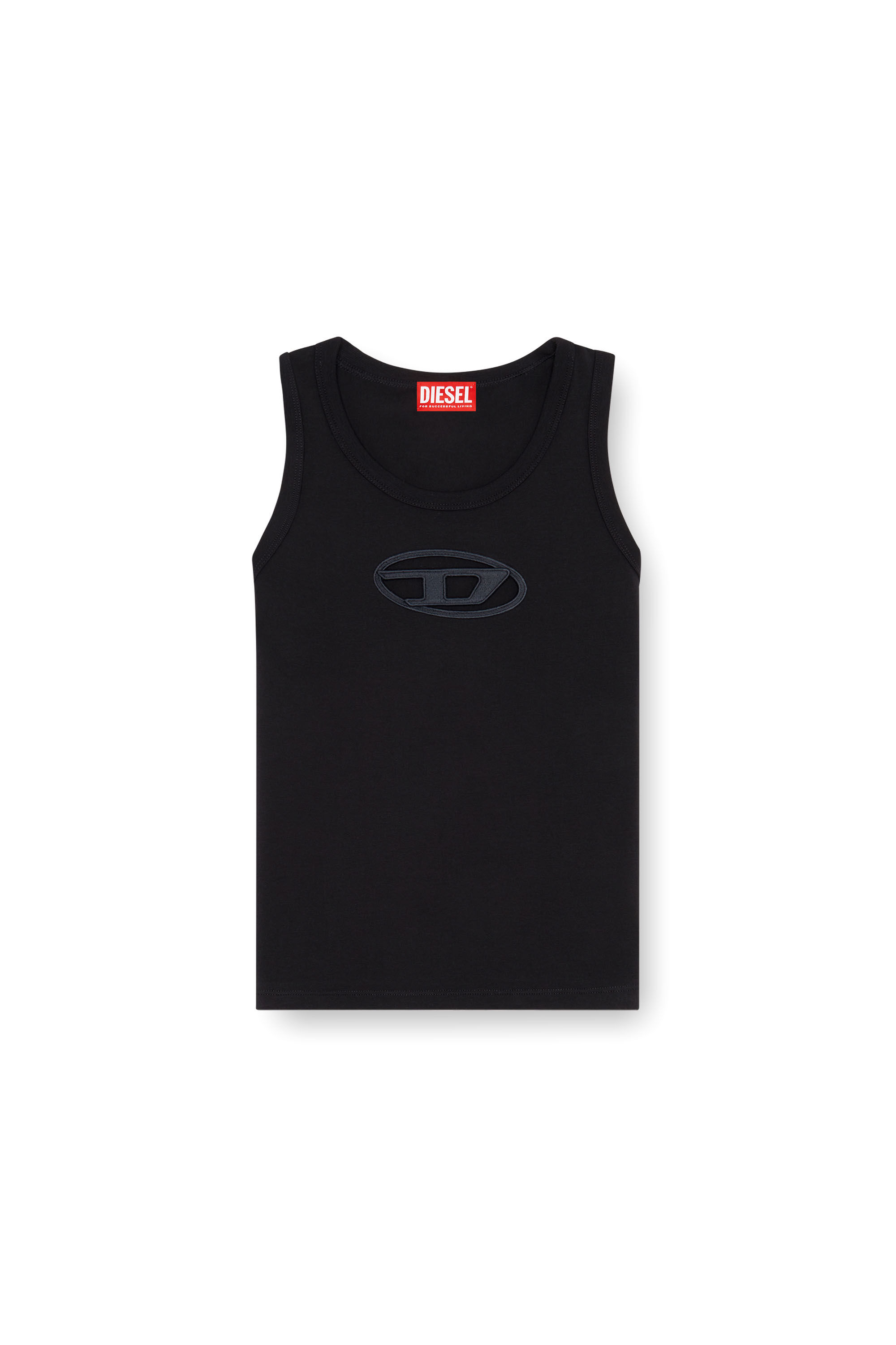 Diesel - T-LYNYS-OD, Female Tank top with cut-out Oval D logo in ブラック - Image 2
