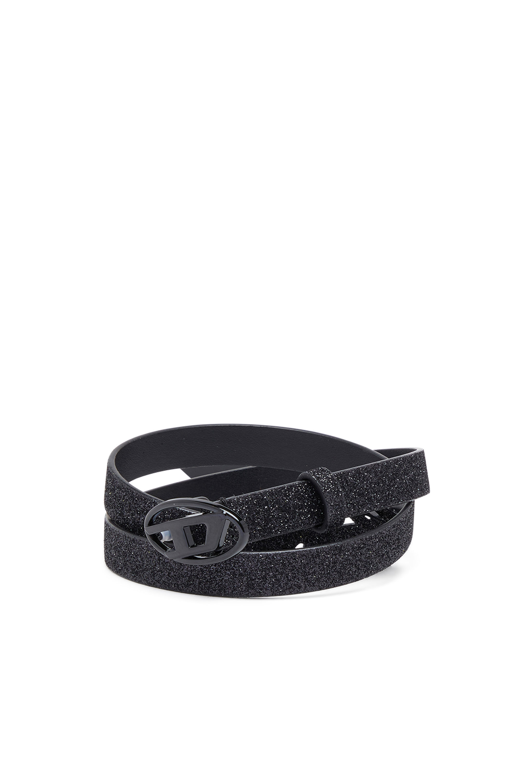 B-1DR 15 Slim glittery belt with Oval D buckle｜ブラック ...