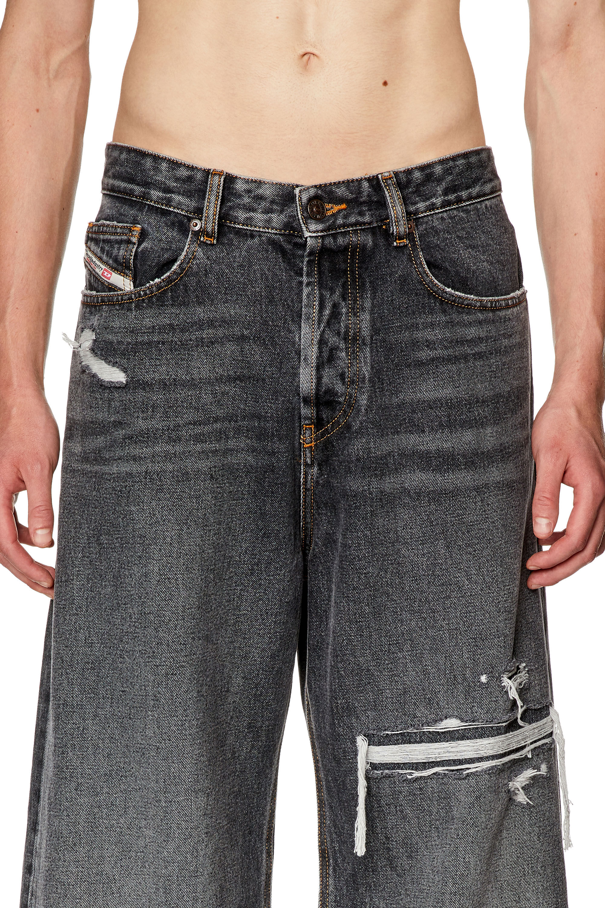 DIESEL baggy denim d-rise Straight Jeans