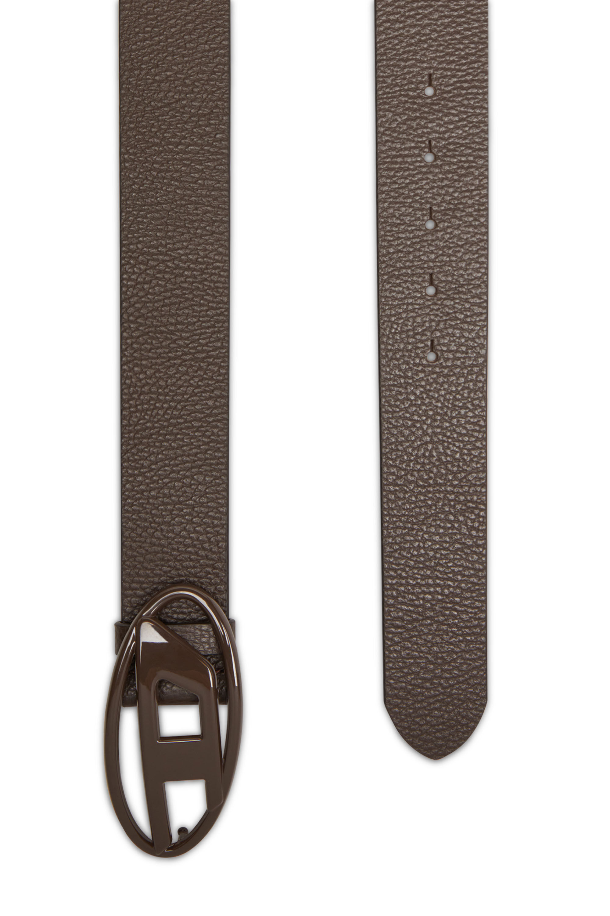 Diesel - B-1DR, Unisex Leather belt with matte buckle in ブラウン - Image 2