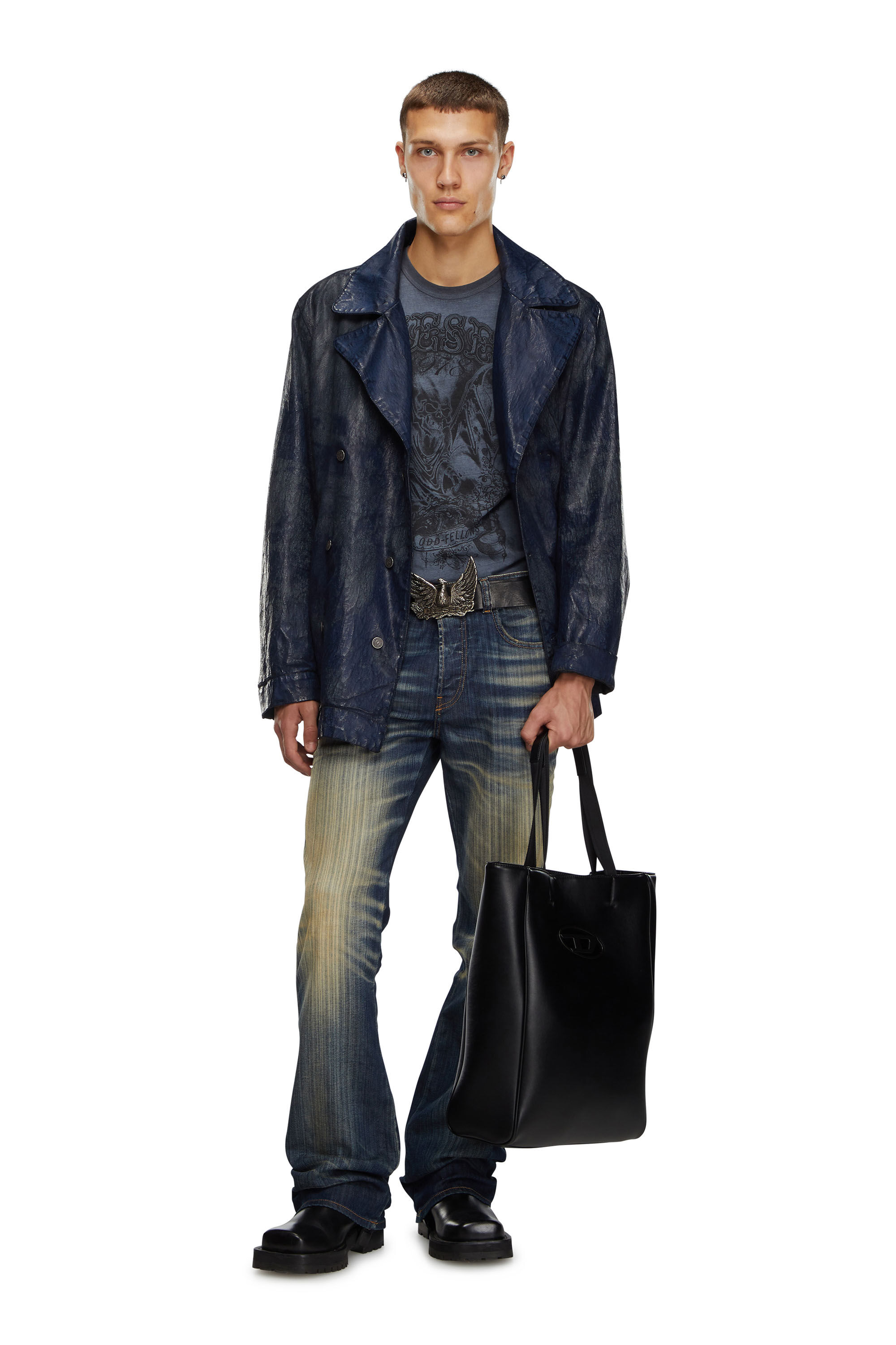 Diesel - HOLI-D SHOPPER NS, Unisex Holi-D-Tote bag in bonded technical fabric in ブラック - Image 1