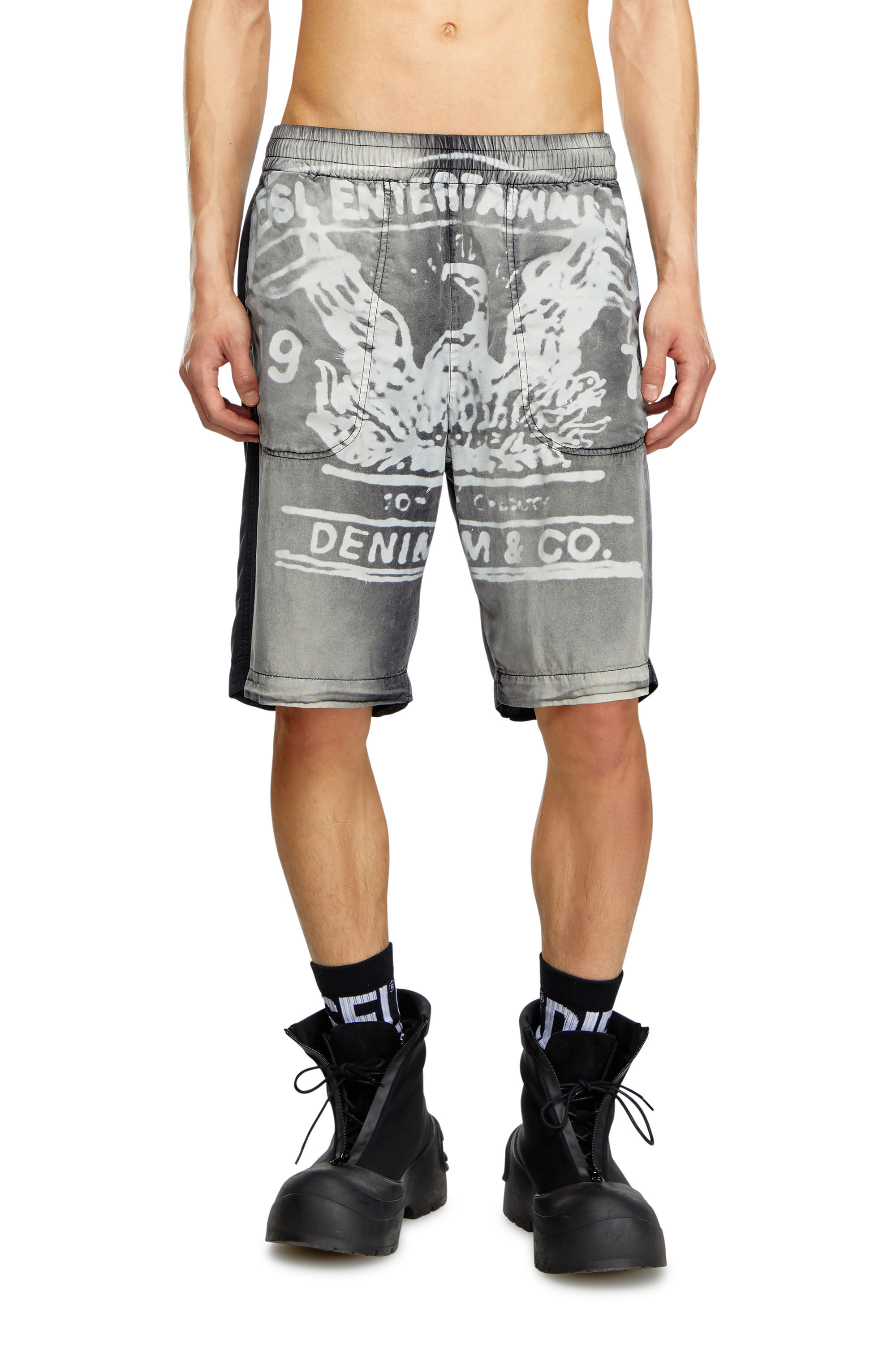Diesel - P-EEKLO-SHORT, Male Faded shorts with archival print in マルチカラー - Image 3