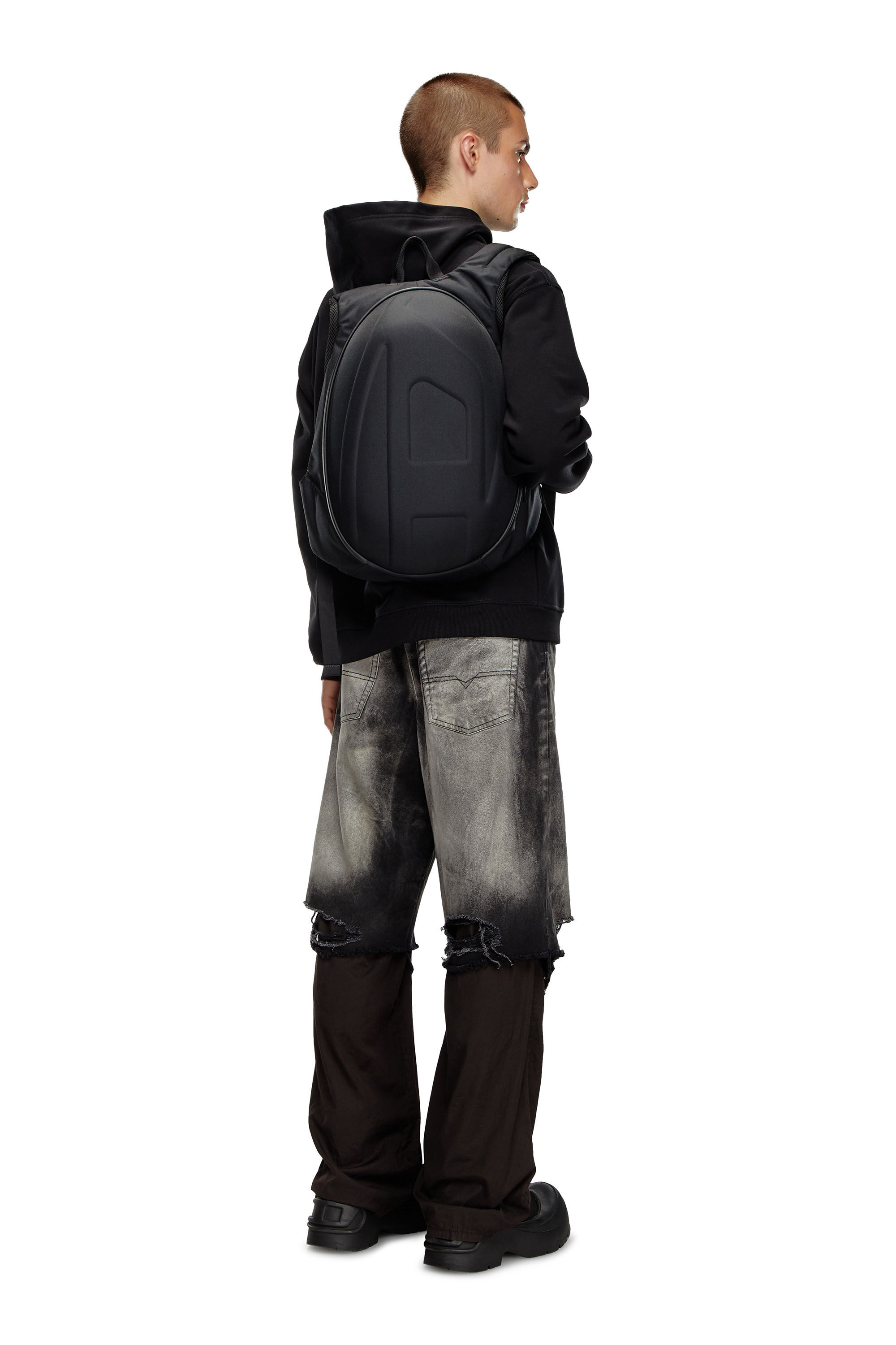 Diesel - 1DR-POD BACKPACK, Male 1DR-Pod-Hard shell backpack with Oval D logo in ブラック - Image 1