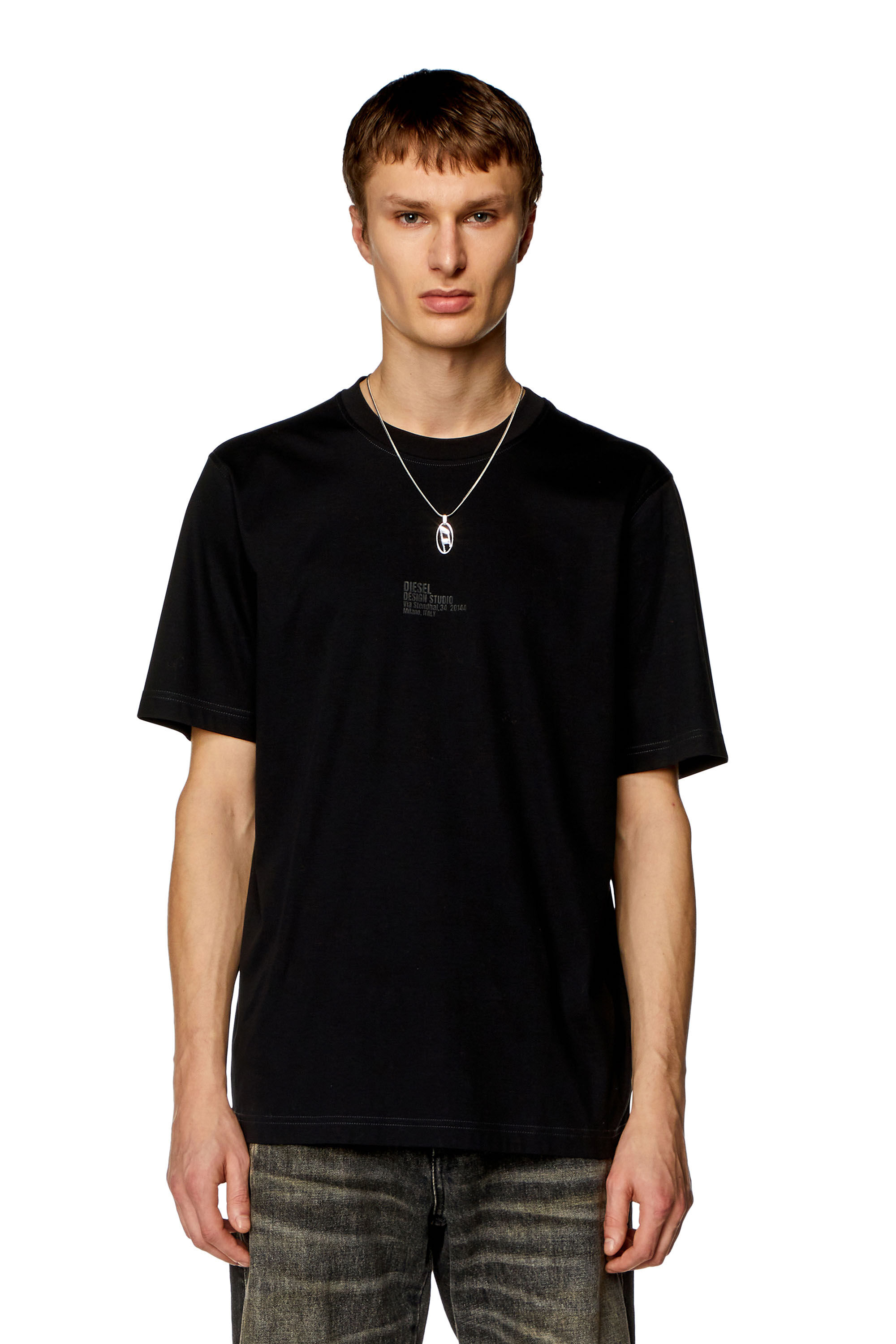 Diesel - T-MUST-SLITS-N2, Male Tシャツ in ブラック - Image 3