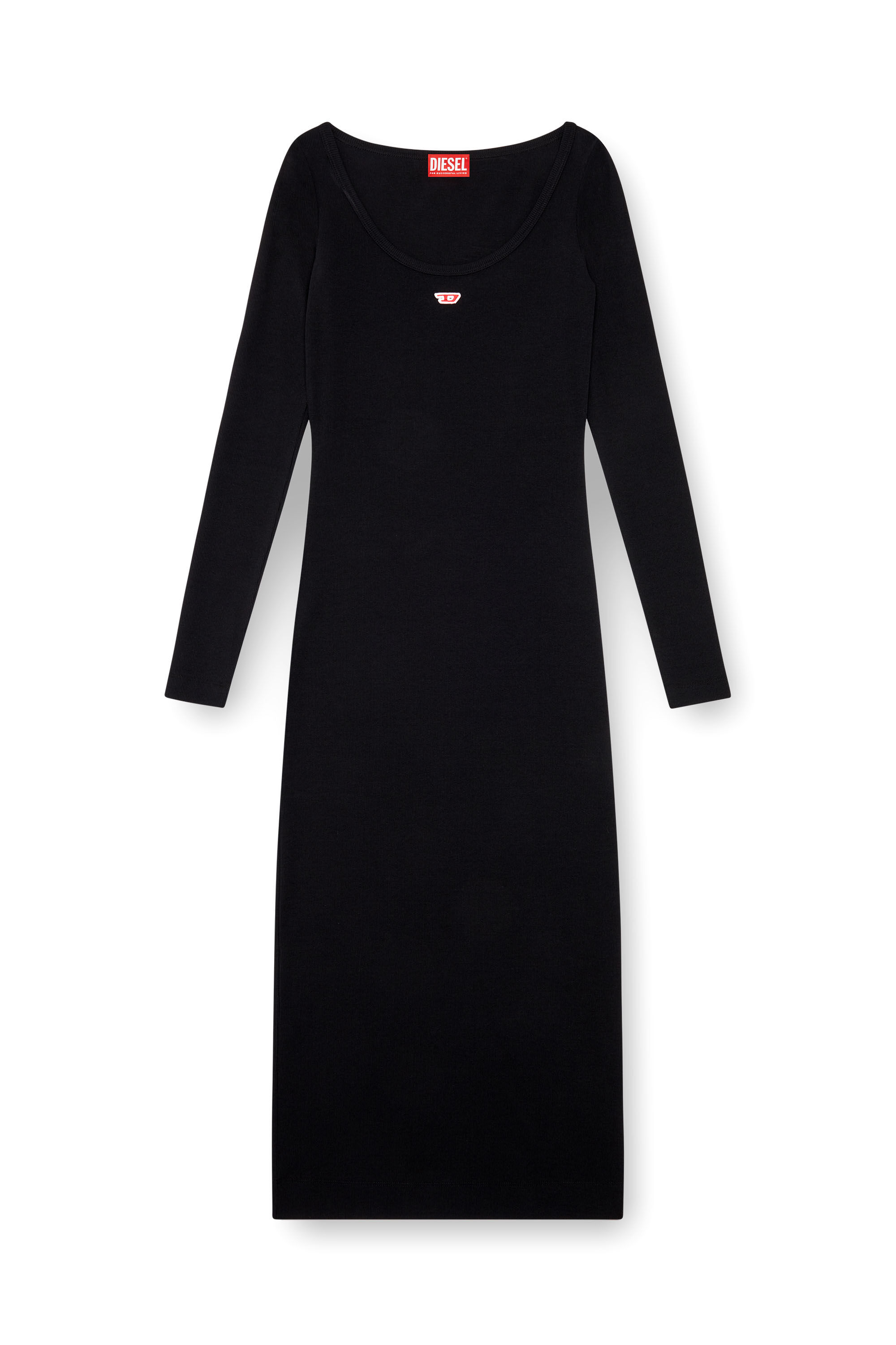 Diesel - D-BALLET-D, Female Scoop-neck midi dress in ブラック - Image 2