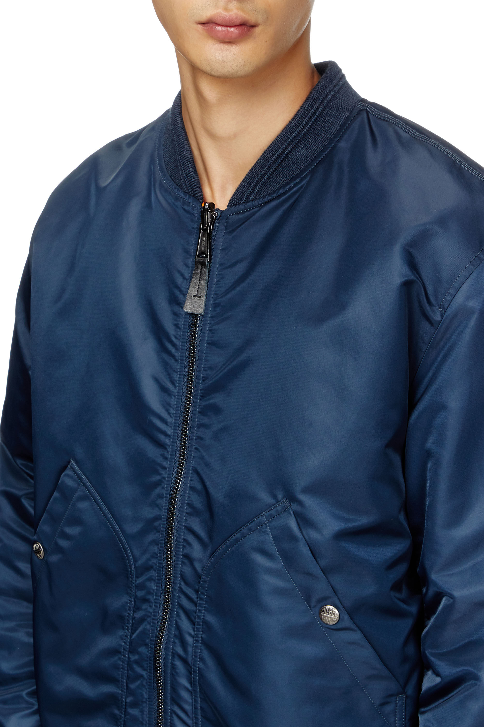 Diesel - J-HELD, Male's Bomber in padded nylon with Oval D in null - 4