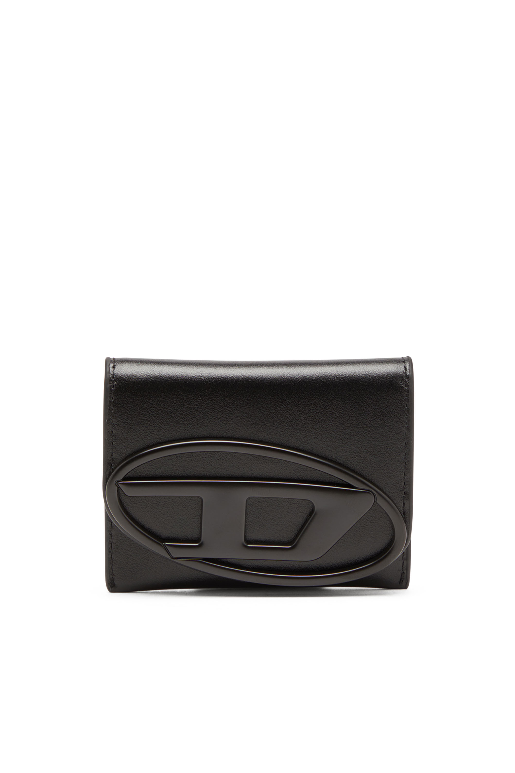 Diesel - HOLI-D CARD HOLDER S, Unisex Bi-fold card holder in smooth leather in ブラック - Image 1