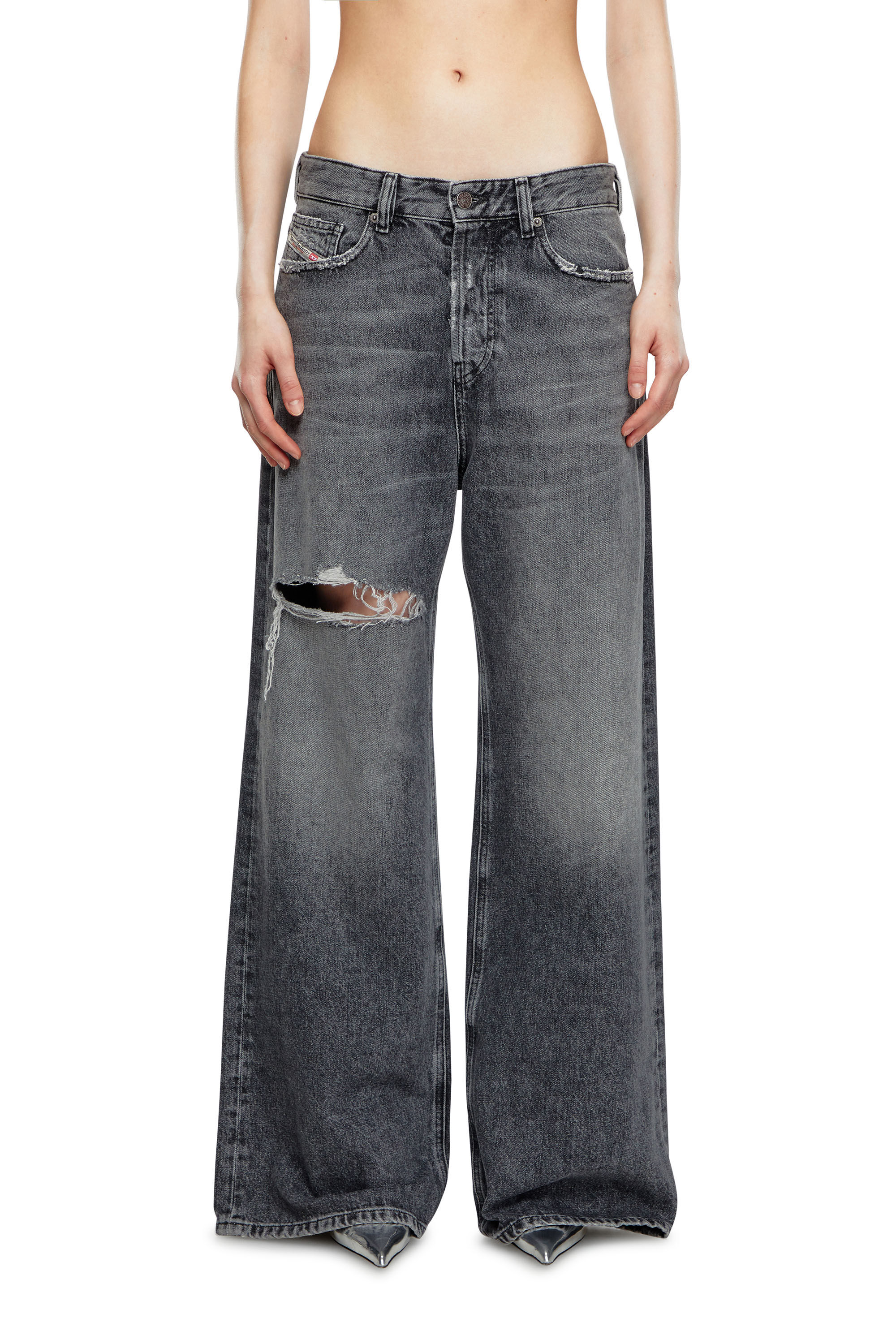 Diesel - Female Straight Jeans 1996 D-Sire 007X4, ブラック/ダークグレー - Image 3