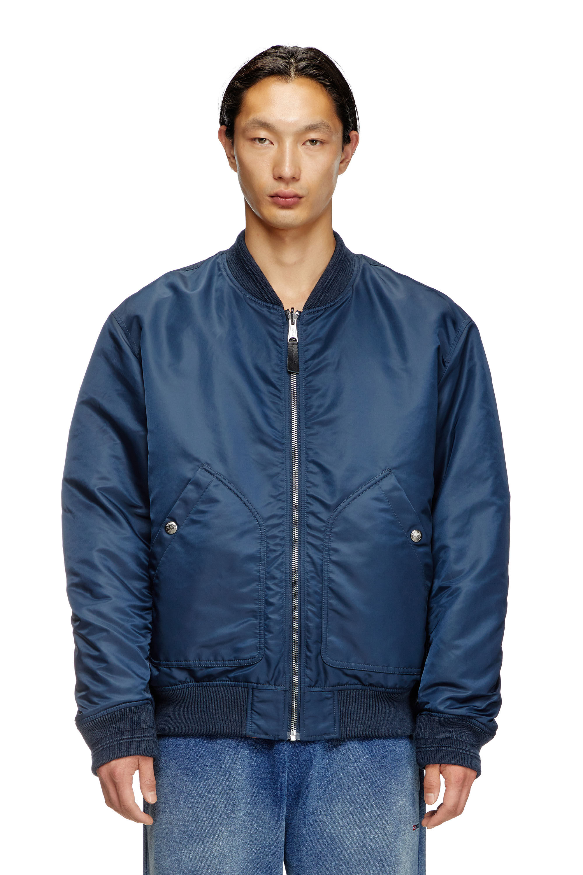 Diesel - J-HELD, Male's Bomber in padded nylon with Oval D in null - 3