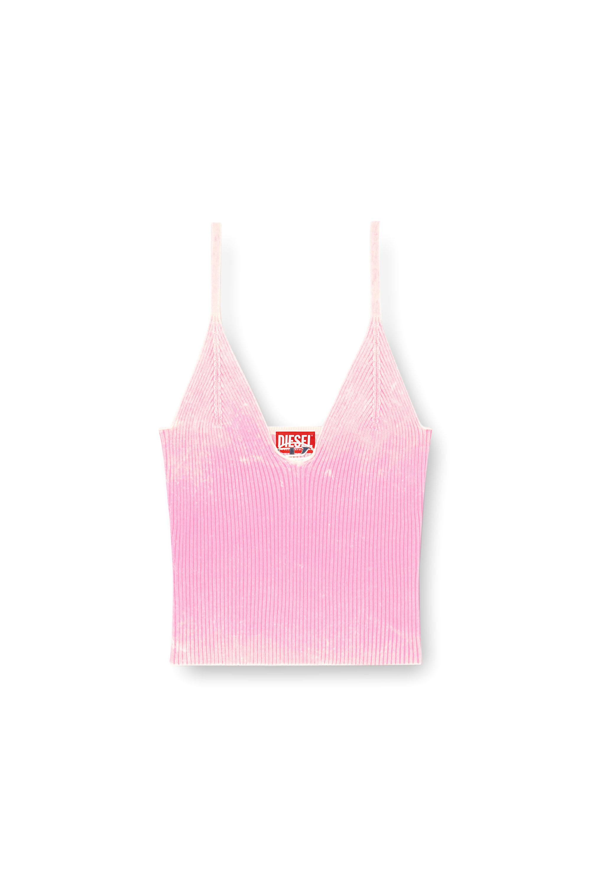 Diesel - M-LAILA, Female Camisole in faded ribbed knit in ピンク - Image 2