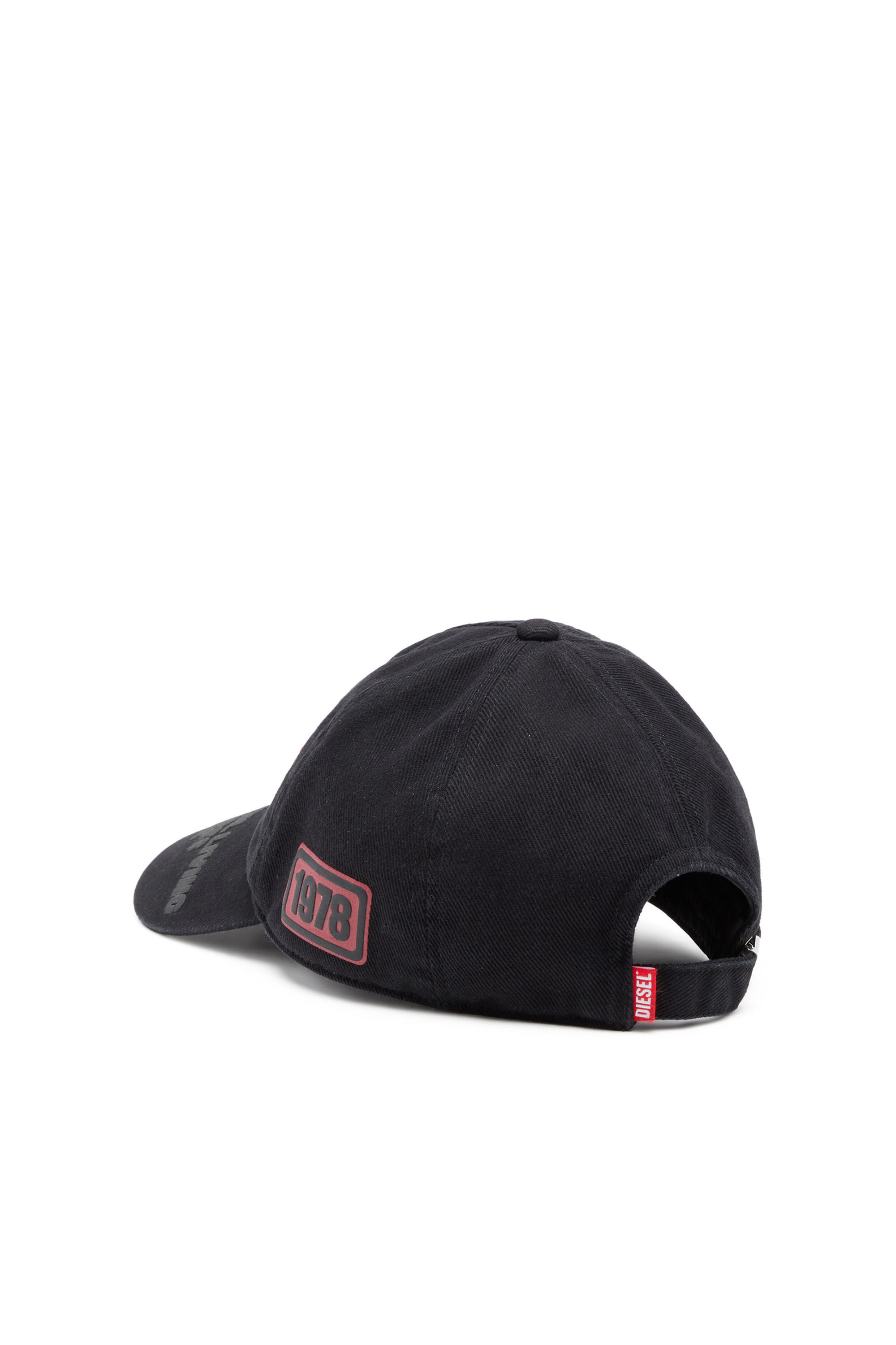 Diesel - C-HOLM, Male Overdyed baseball cap with logos in ブラック - Image 2