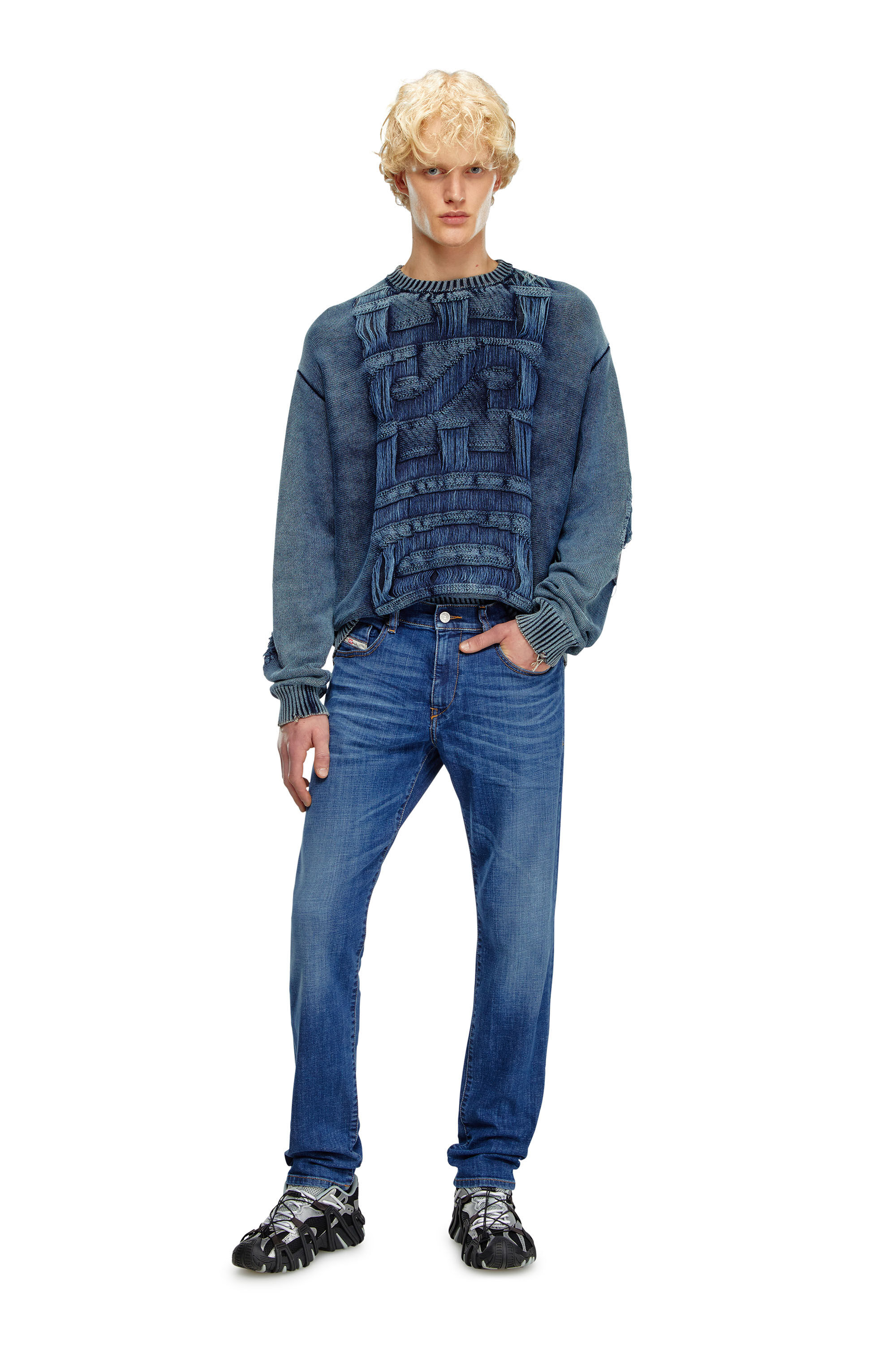 Diesel - Male Slim Jeans 2019 D-Strukt 09K04, ミディアムブルー - Image 1