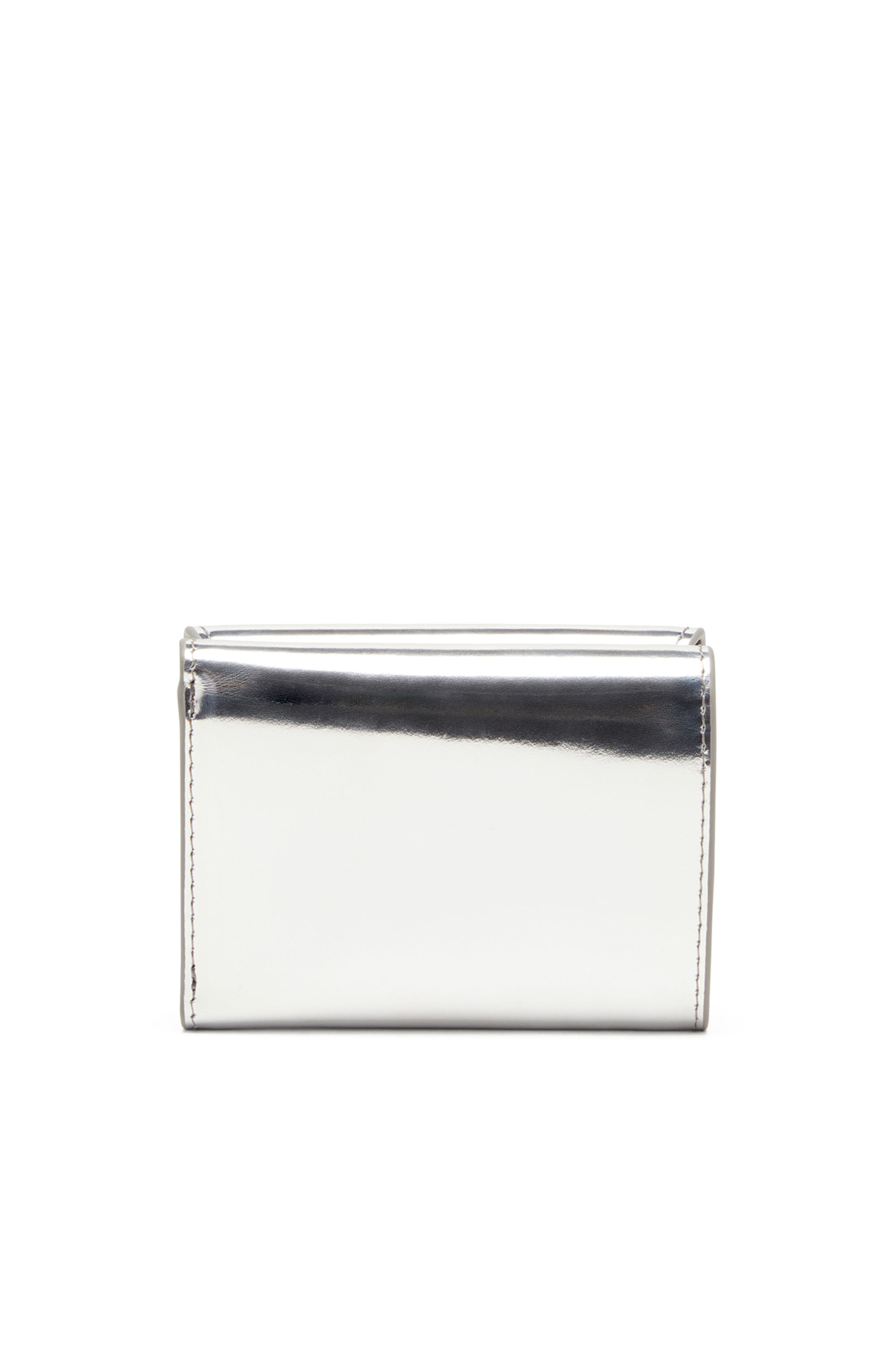 Diesel - 1DR TRI FOLD COIN XS II, Female Tri-fold wallet in mirrored leather in シルバー - Image 2