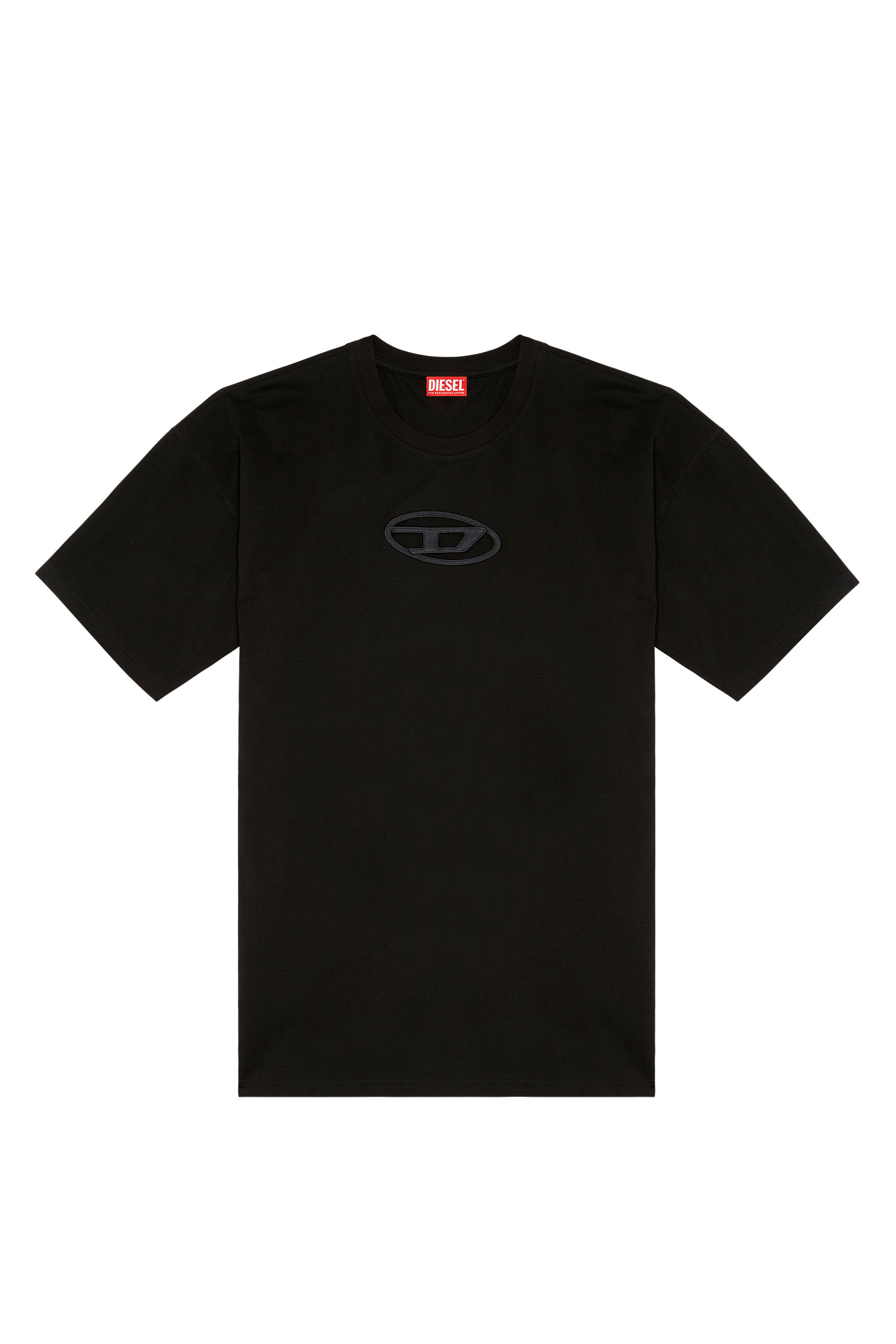 Diesel - T-BOXT-OD, Unisex T-shirt with embroidered Oval D in ブラック - Image 6