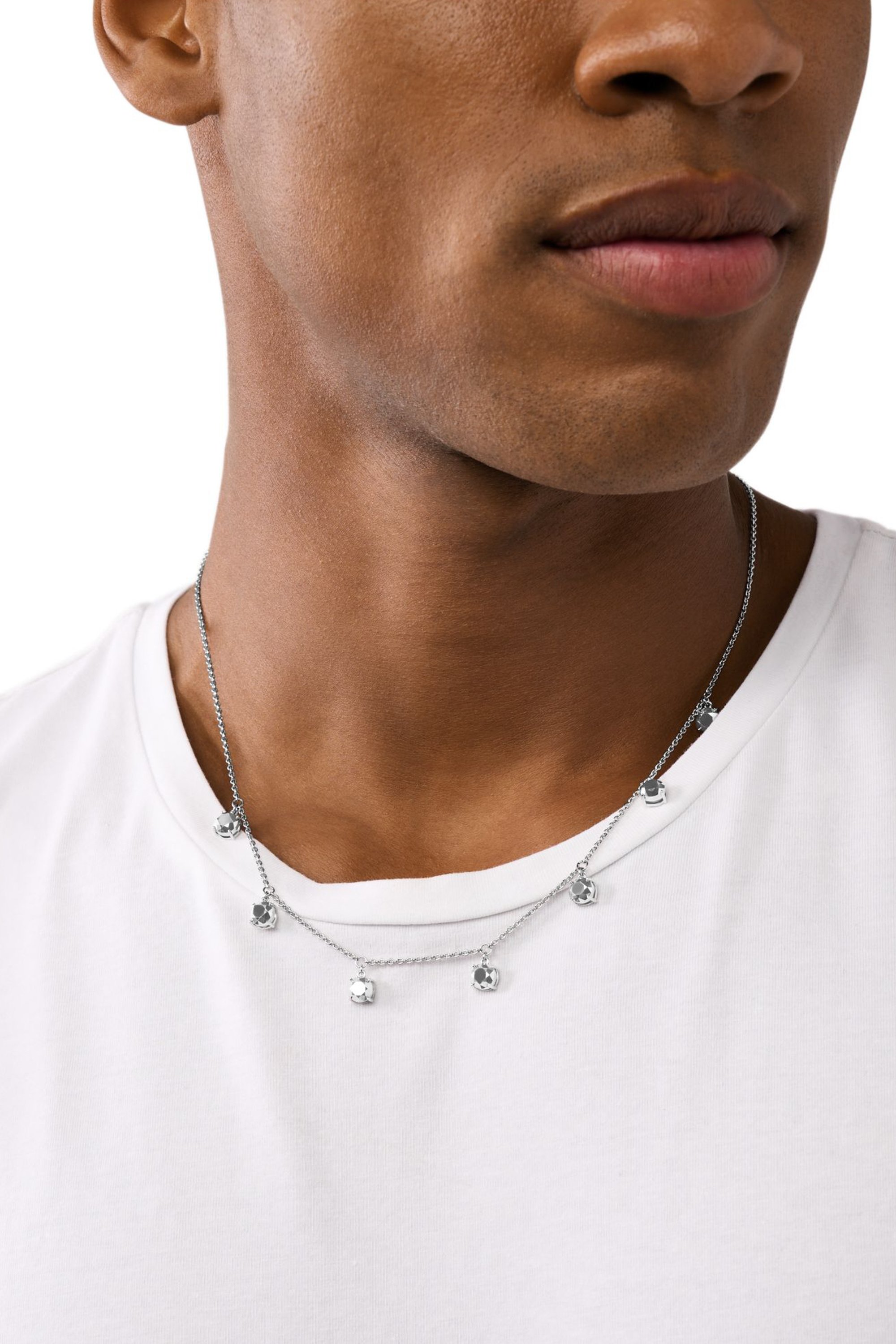 Diesel - DL1360040 STERLING SILVER JEWEL, Unisex's Sterling Silver Chain Necklace in シルバー - 3