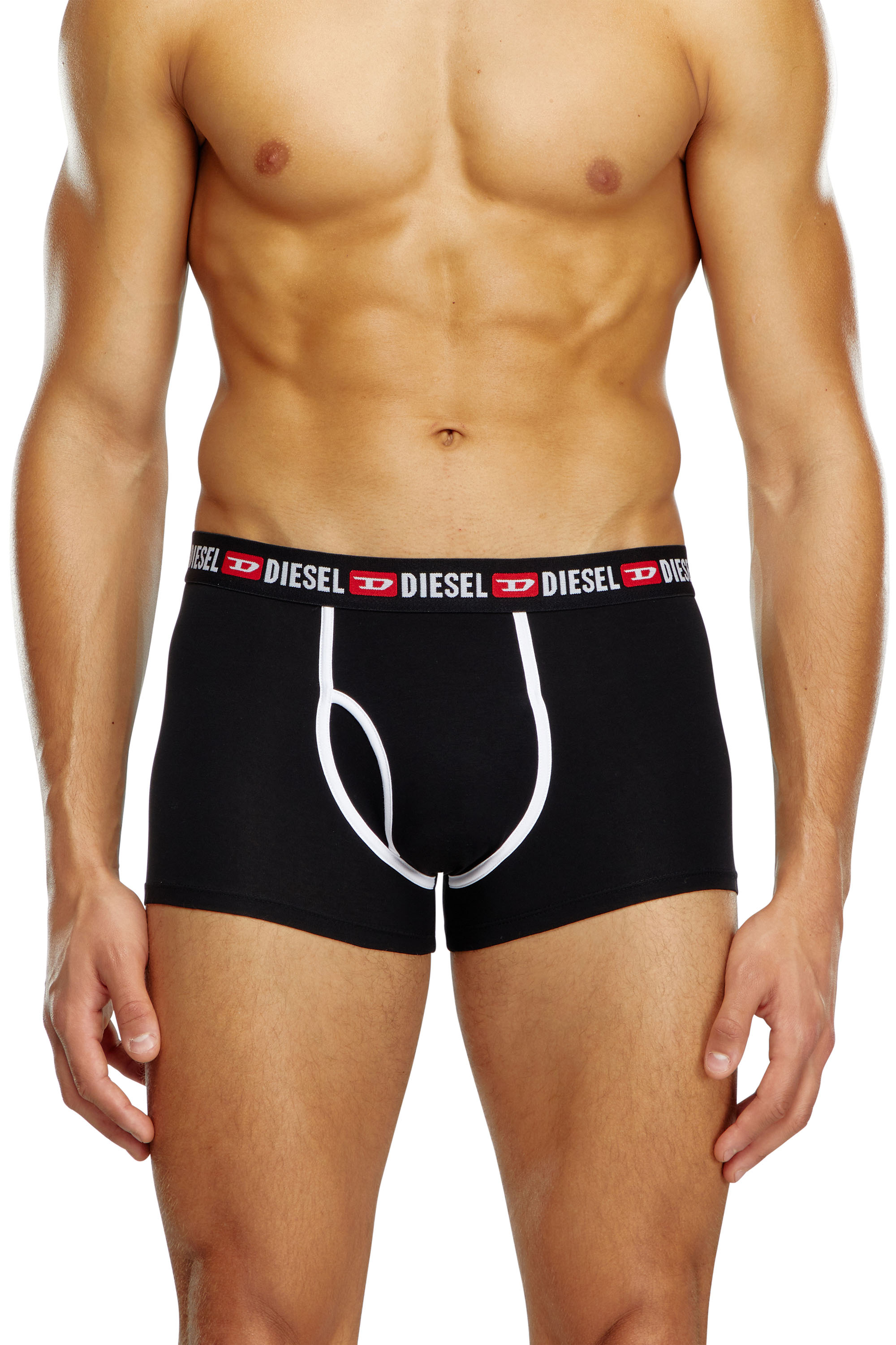 Diesel - UMBX-MIRKOTHREEPACK, Male's 3-pack boxer briefs with contrast binding in ブラック - 2