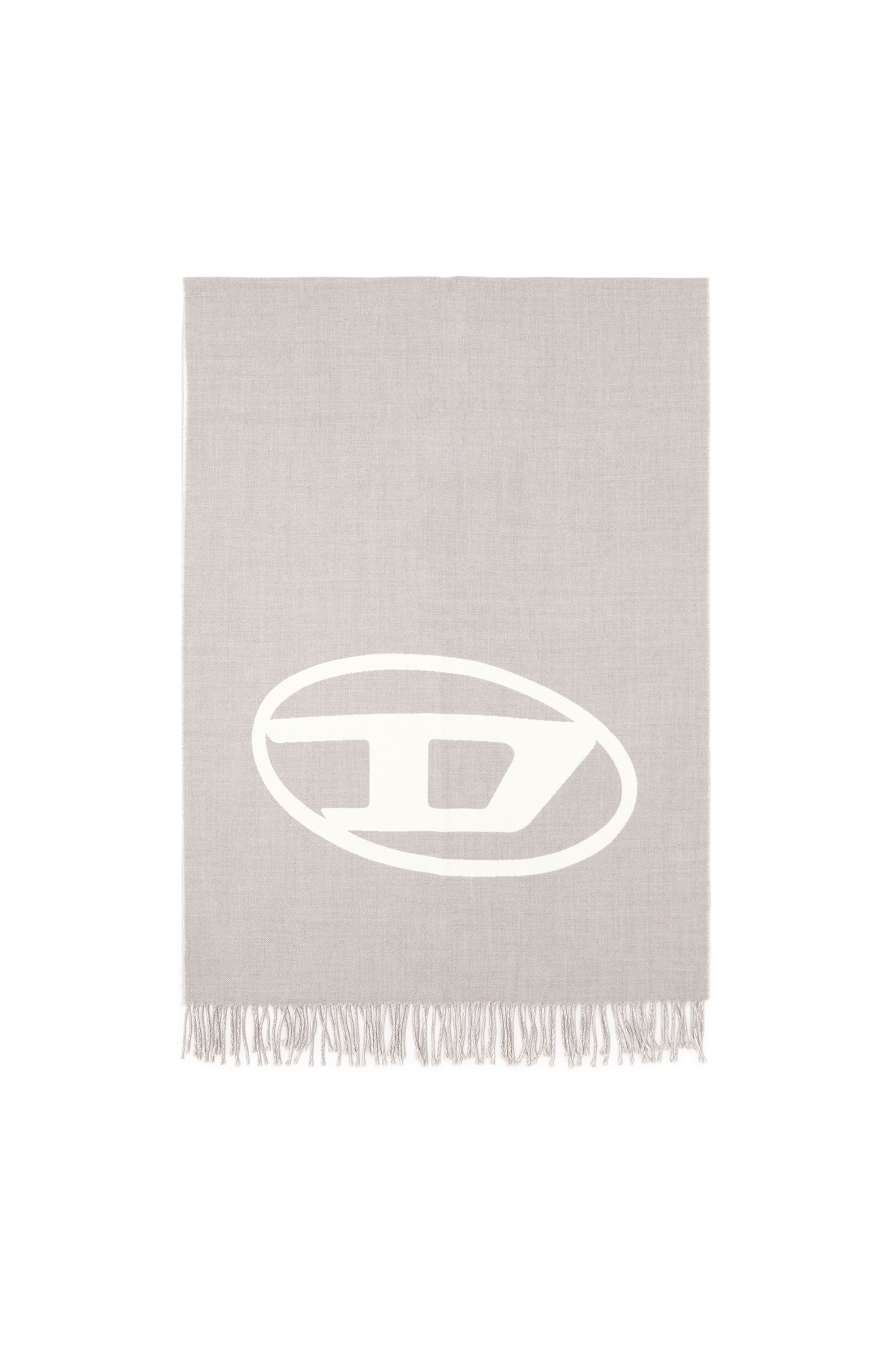 Diesel - S-TEVIE, Male's Reversible two tone wool scarf in ホワイト/グレー - 1