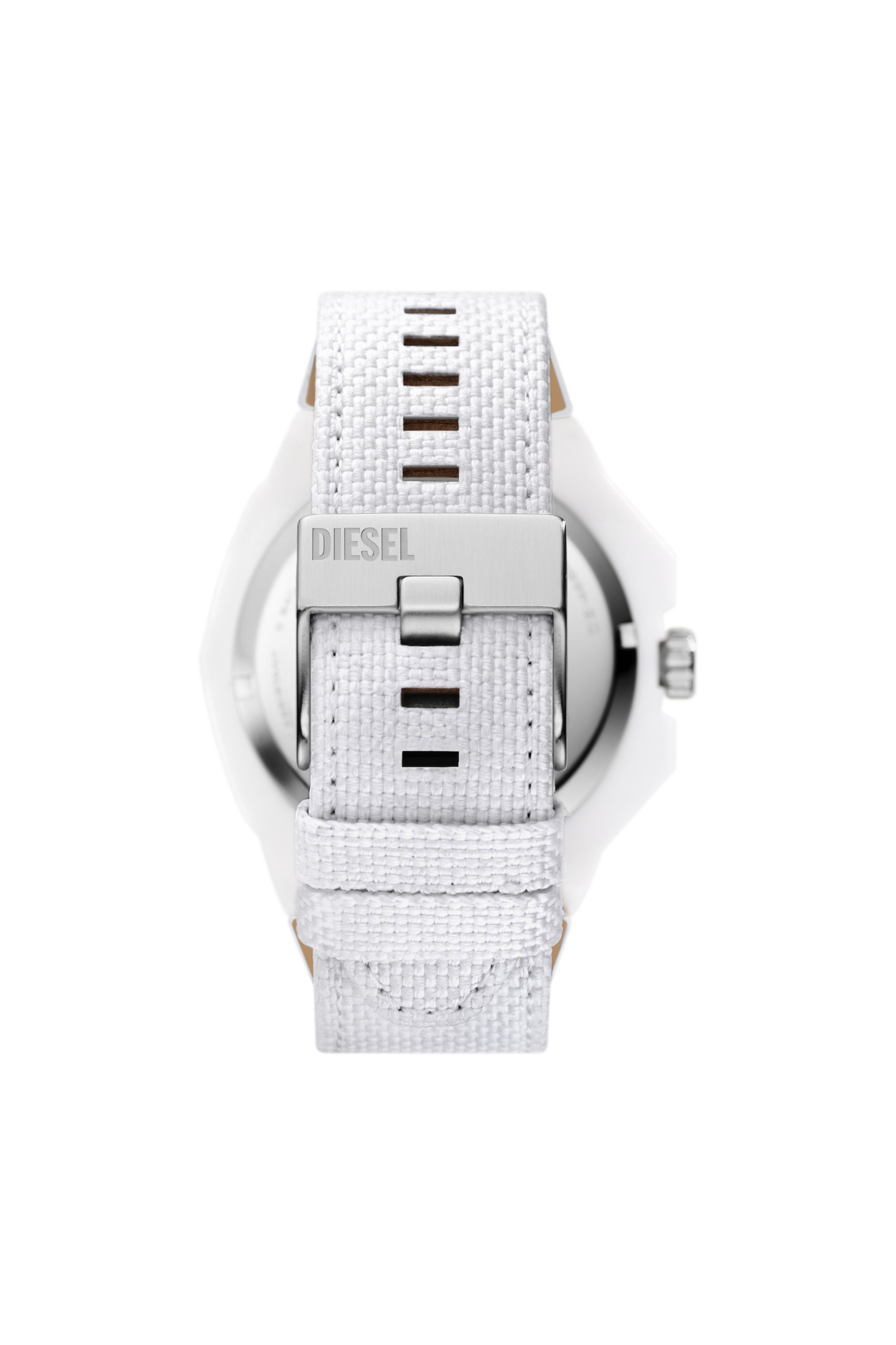 Diesel - DZ4664, Male Framed solar white textile watch in ホワイト - Image 2