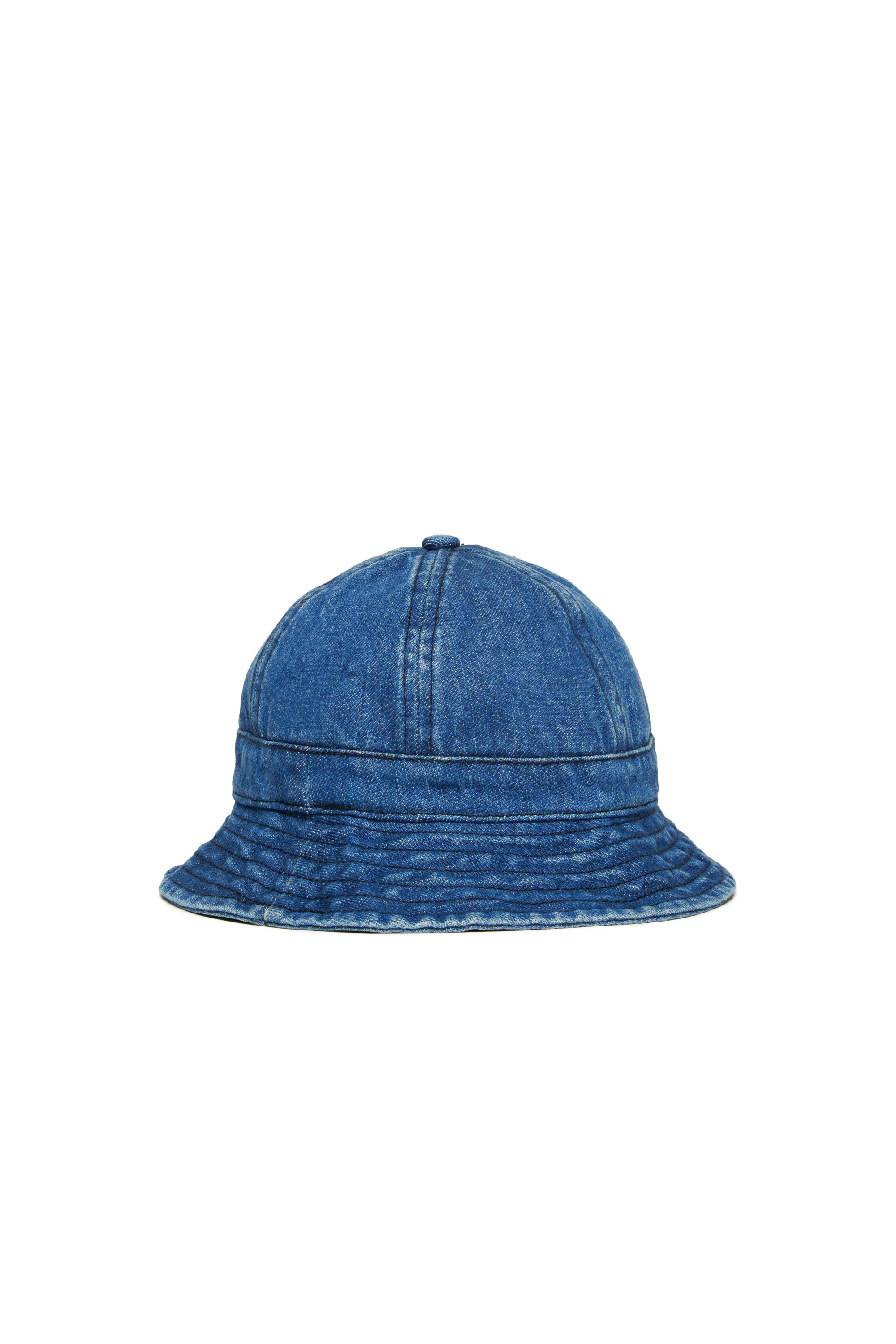 Diesel - FDENB, Unisex's Denim bucket hat with Oval D patch in ミディアムブルー - 2