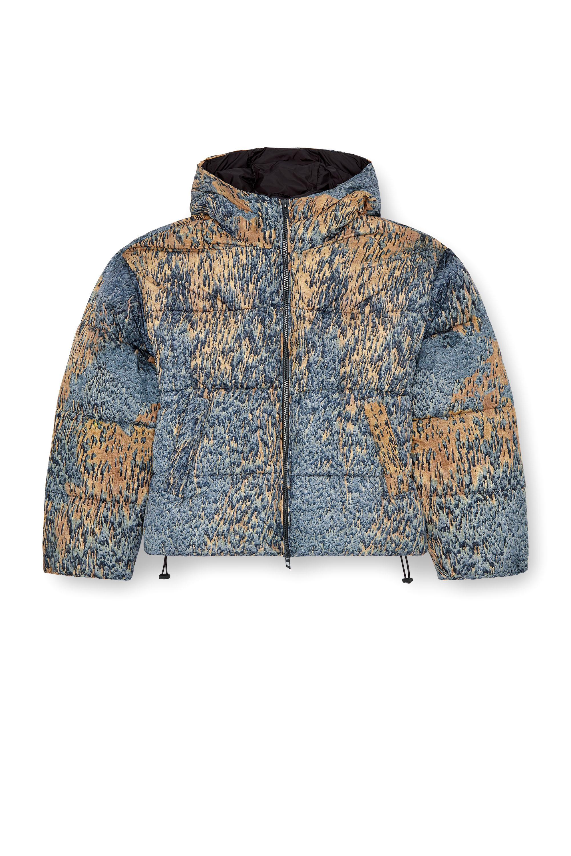 Diesel - W-BOGAERT, Male's Puffer jacket with acid rain effect in ベージュ/グレー - 3