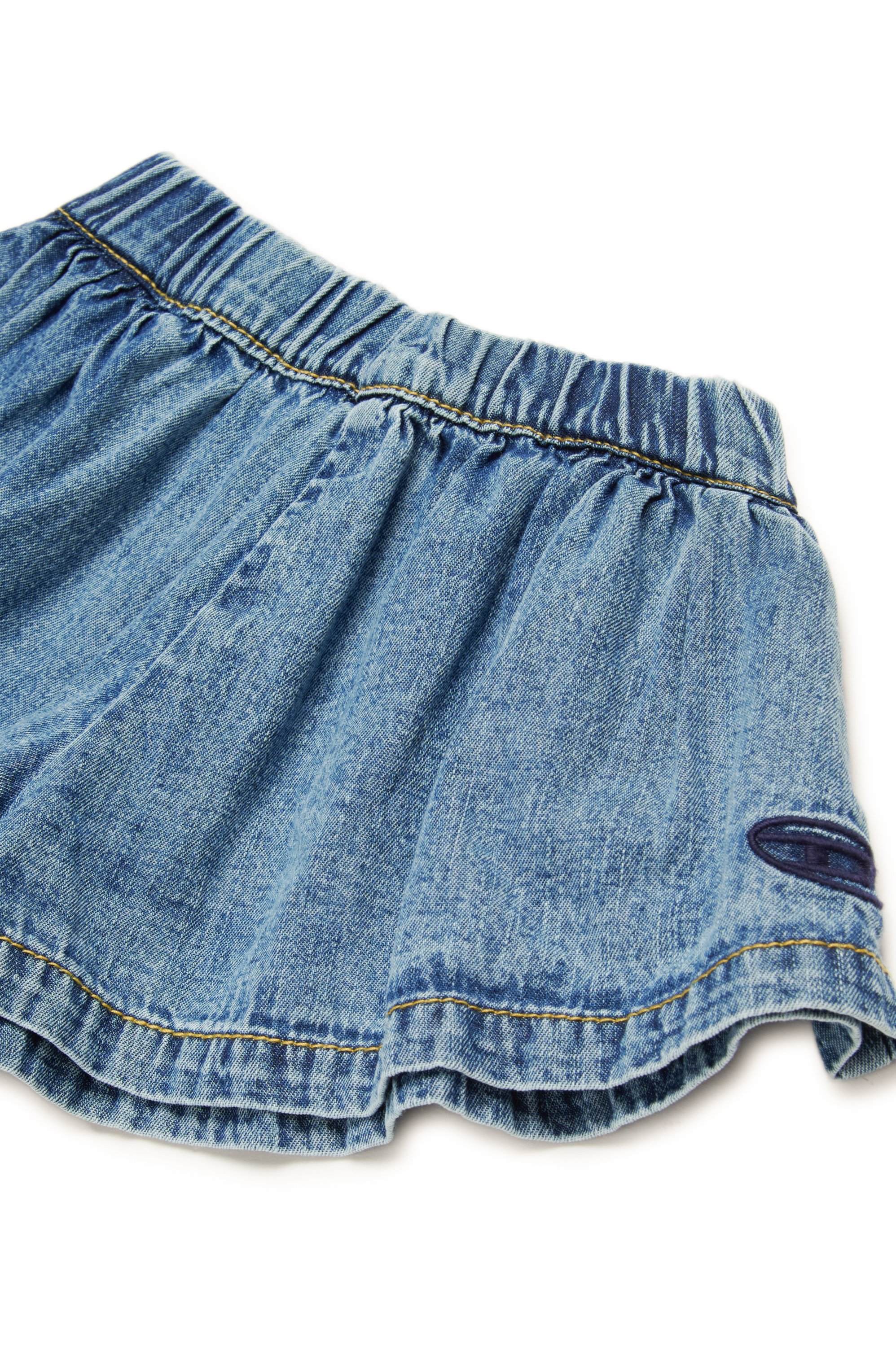 Diesel - PIXIB, Female's Denim shorts with Oval D embroidery in ミディアムブルー - 3