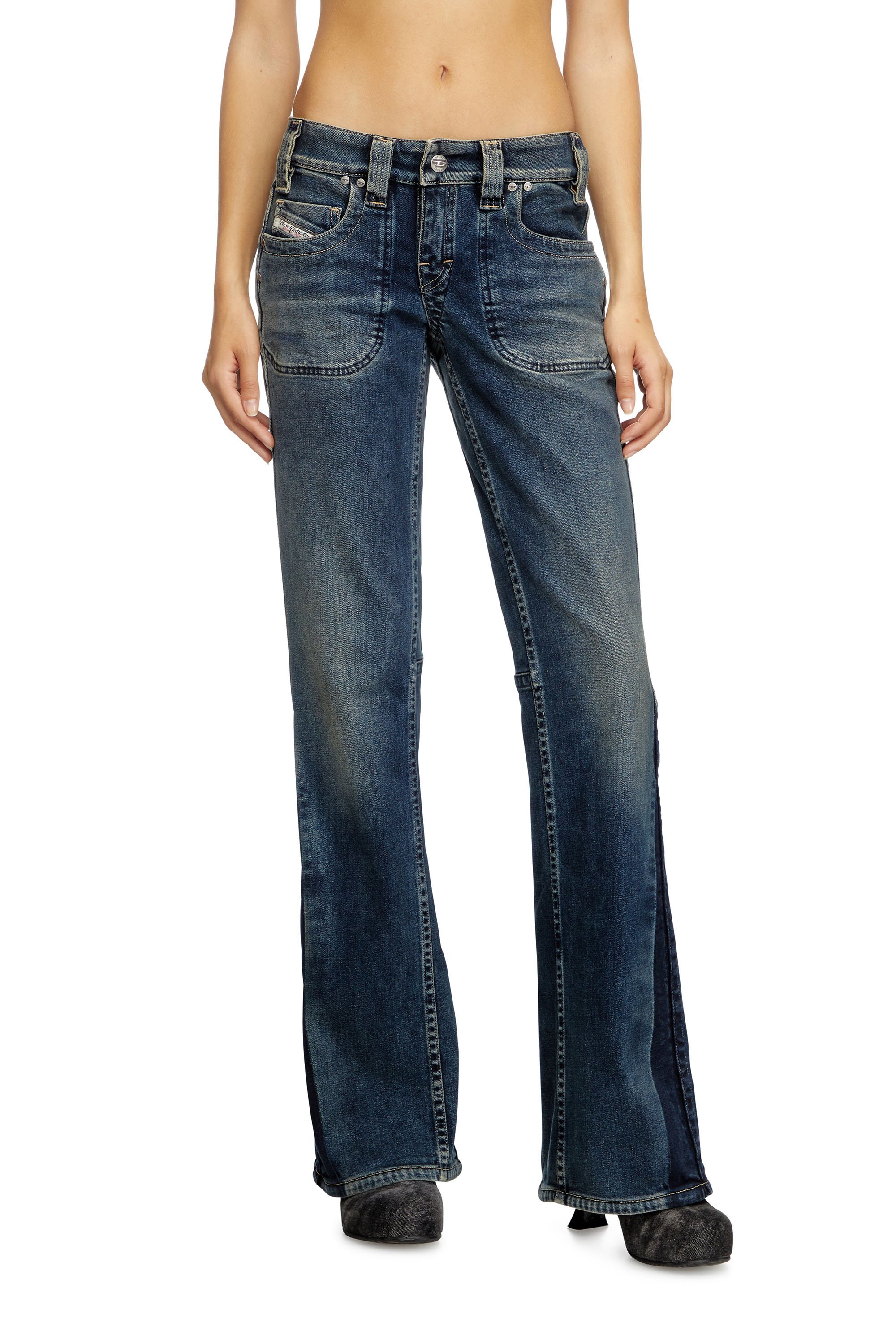 Diesel - Female's Bootcut Jeans D-Resh 09J06, ミディアムブルー - 2