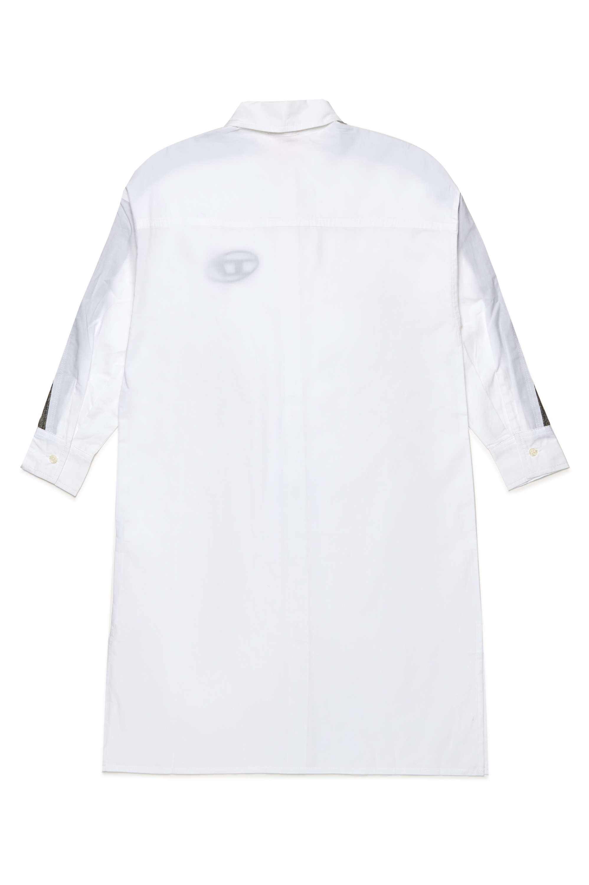 Diesel - DLUN, Female Shirt dress with denim bands in ホワイト - Image 2