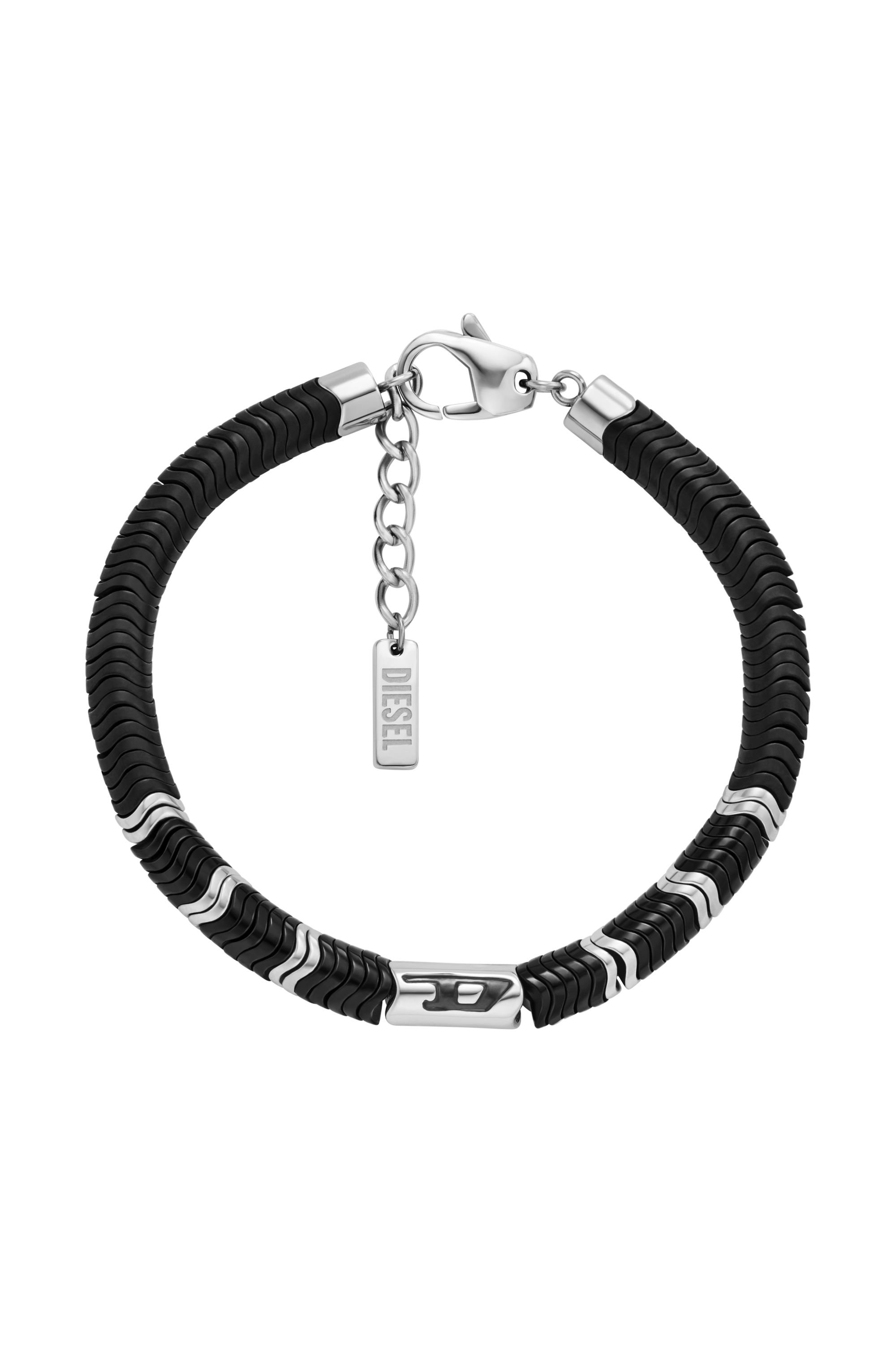 Diesel - DX1574931 JEWEL, Unisex's Hematite Beaded Bracelet in ブラック - 1