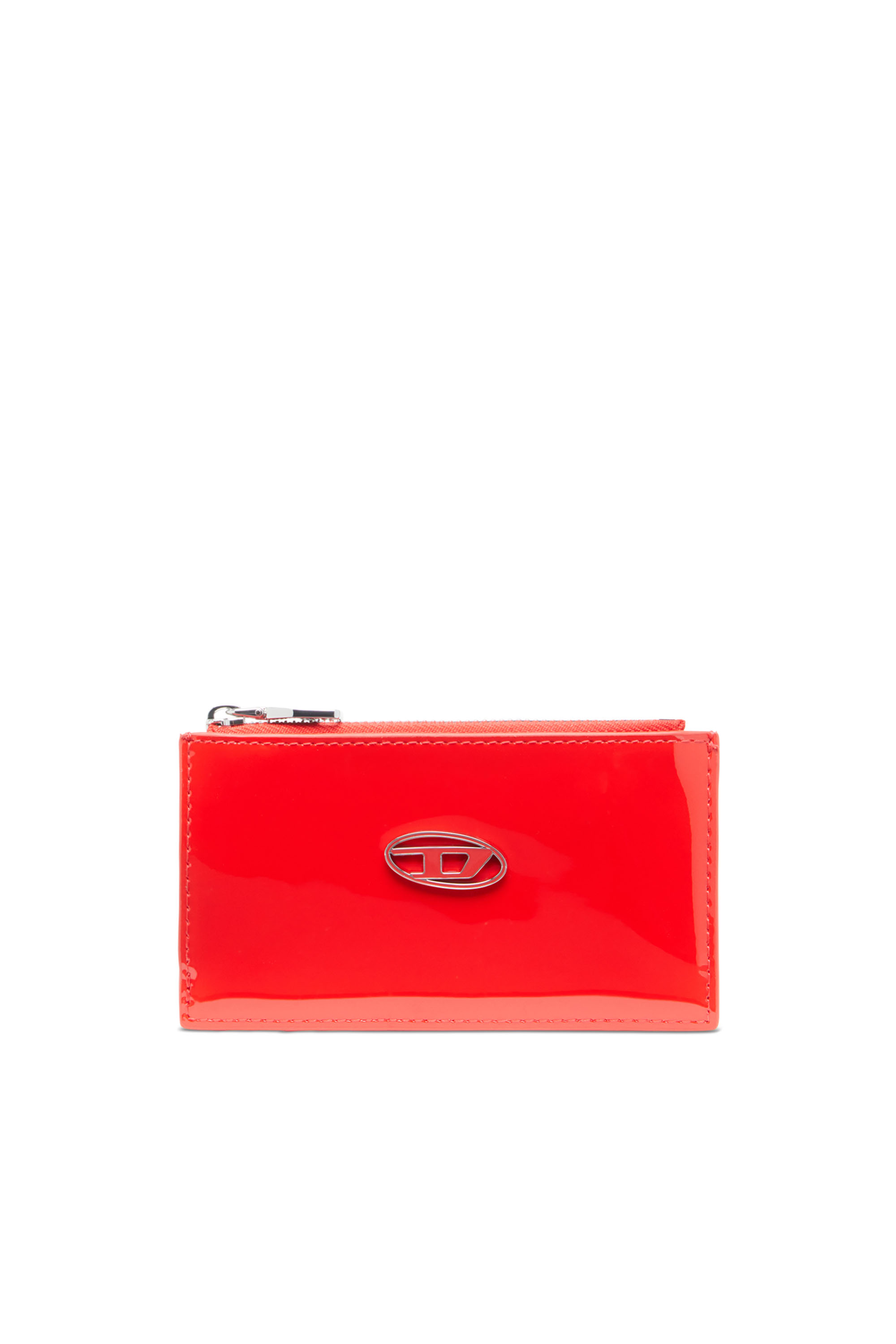 Diesel - PLAY CARD HOLDER III, Female Card holder in glossy leather in レッド - Image 1