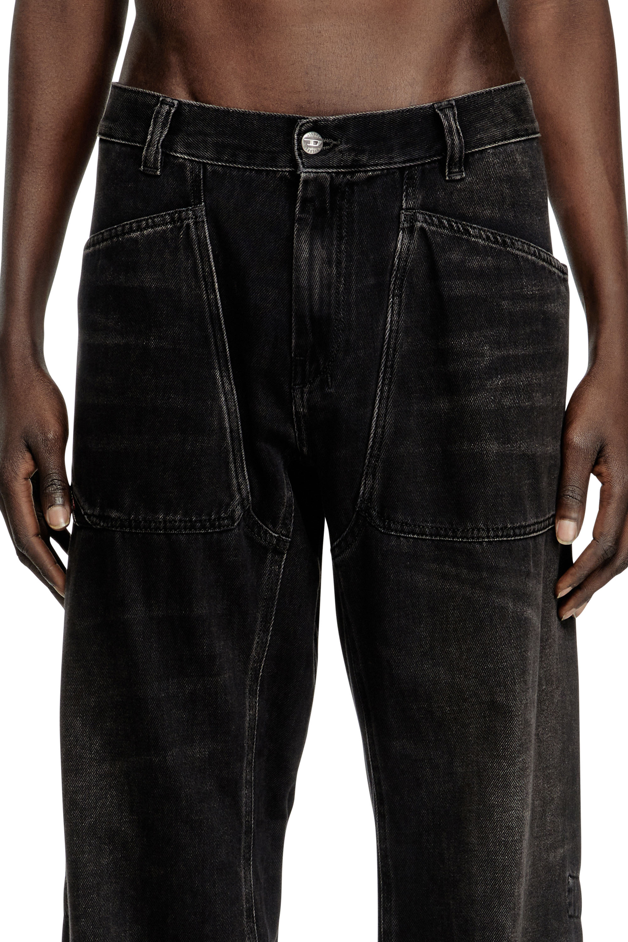 Diesel - Male's Relaxed Jeans D-Zeta 09J96, ブラック/ダークグレー - 5