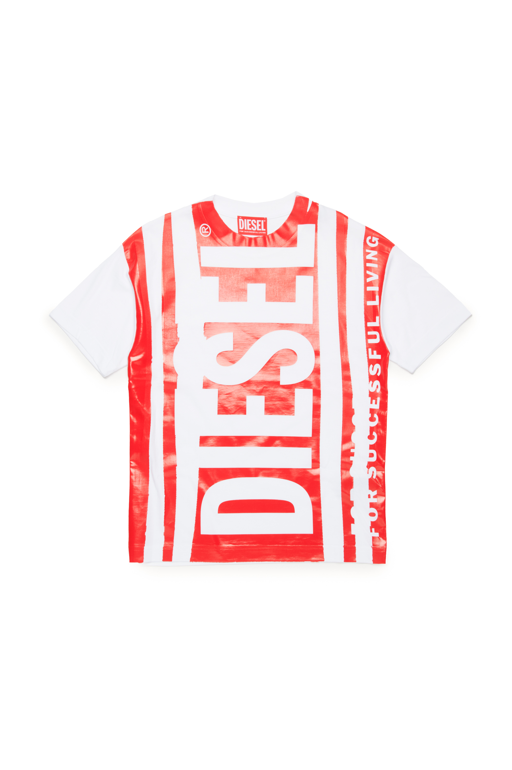 Diesel - TNABELM5 OVER, Unisex T-shirt with folded-effect logo print in マルチカラー - Image 1