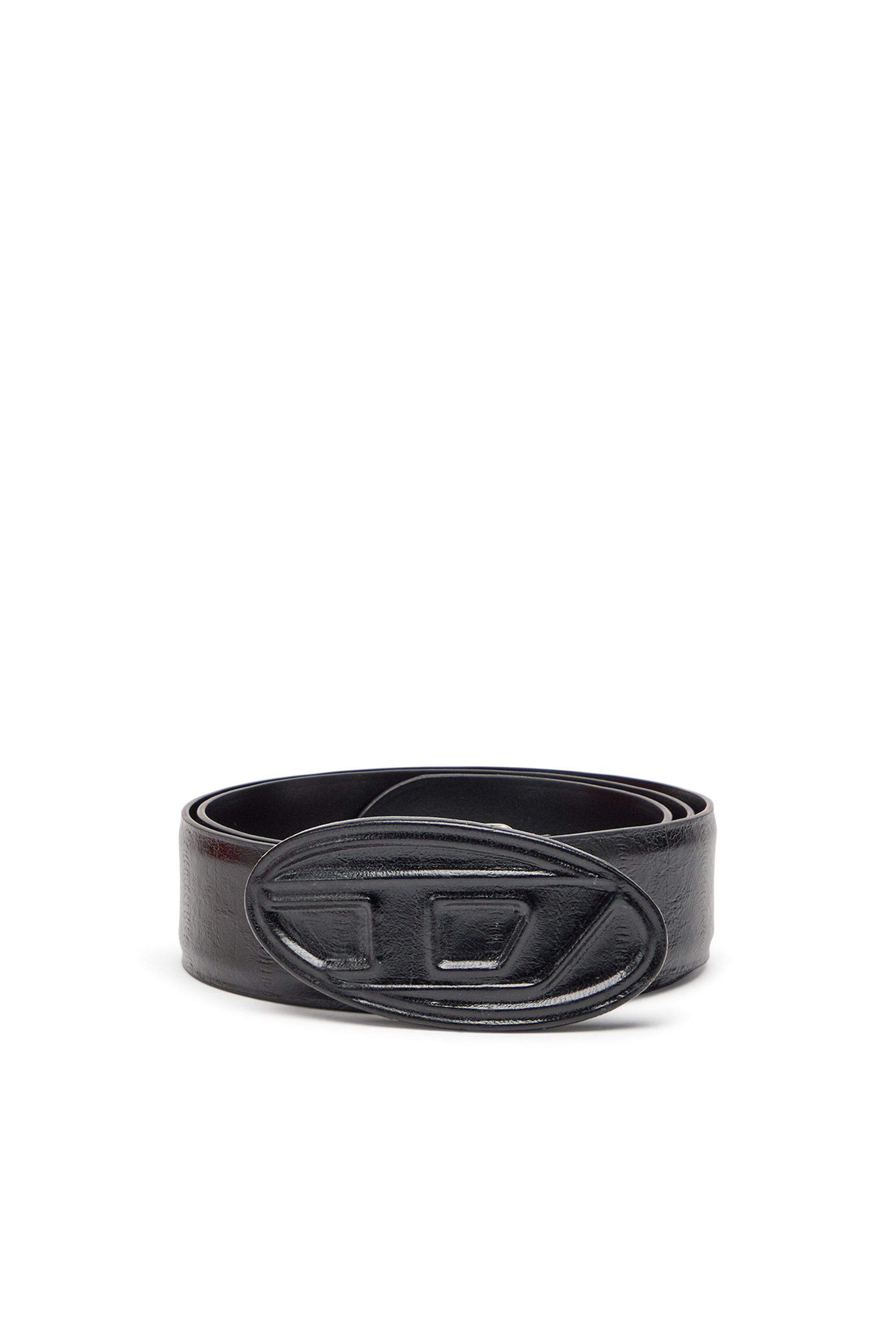 Diesel - B-1DR EMBRACED, Male's 4cm belt in eel-effect leather in ブラック - 1