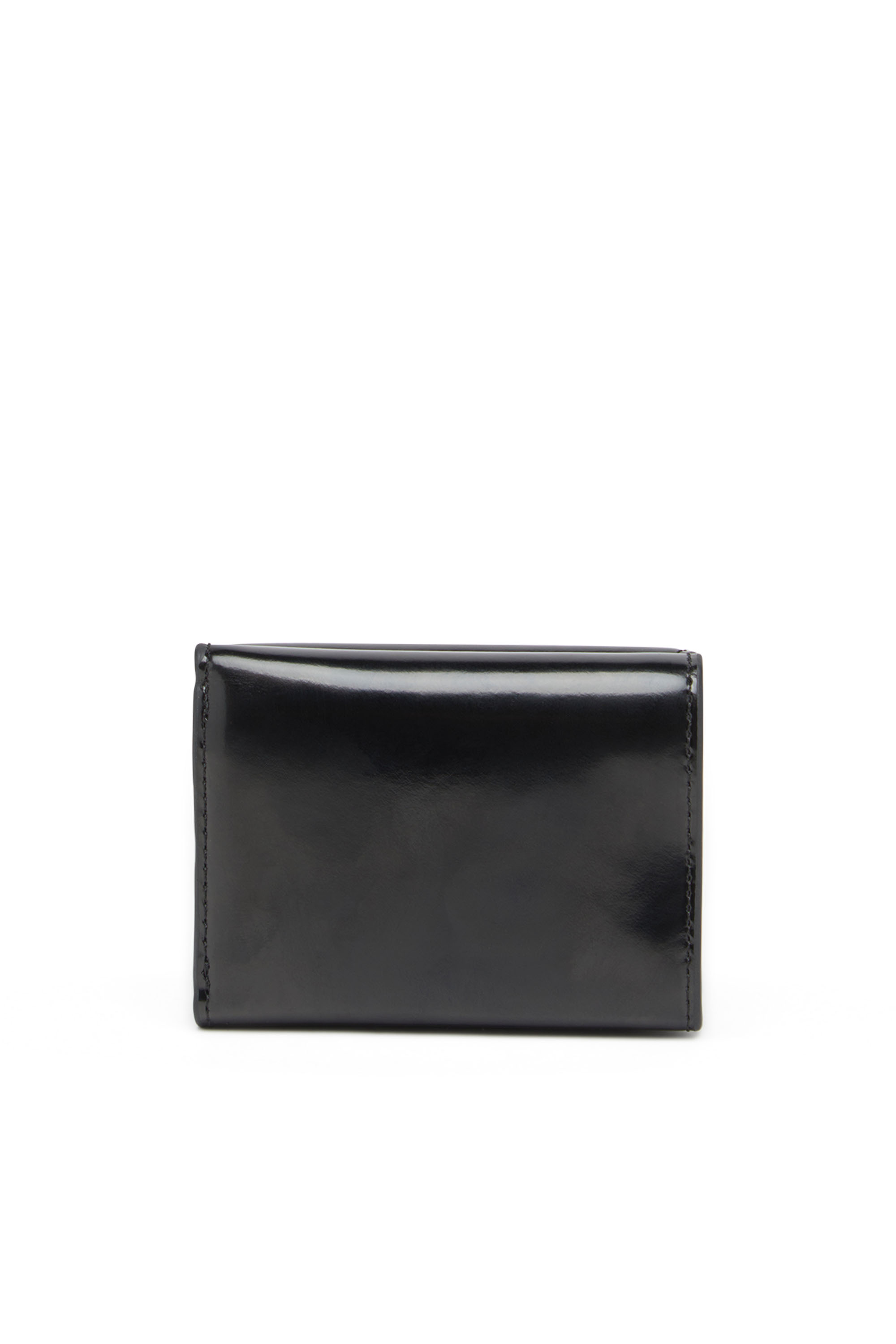 Diesel - 1DR TRI FOLD COIN XS II, Female's Tri-fold wallet in mirrored leather in ブラック - 2