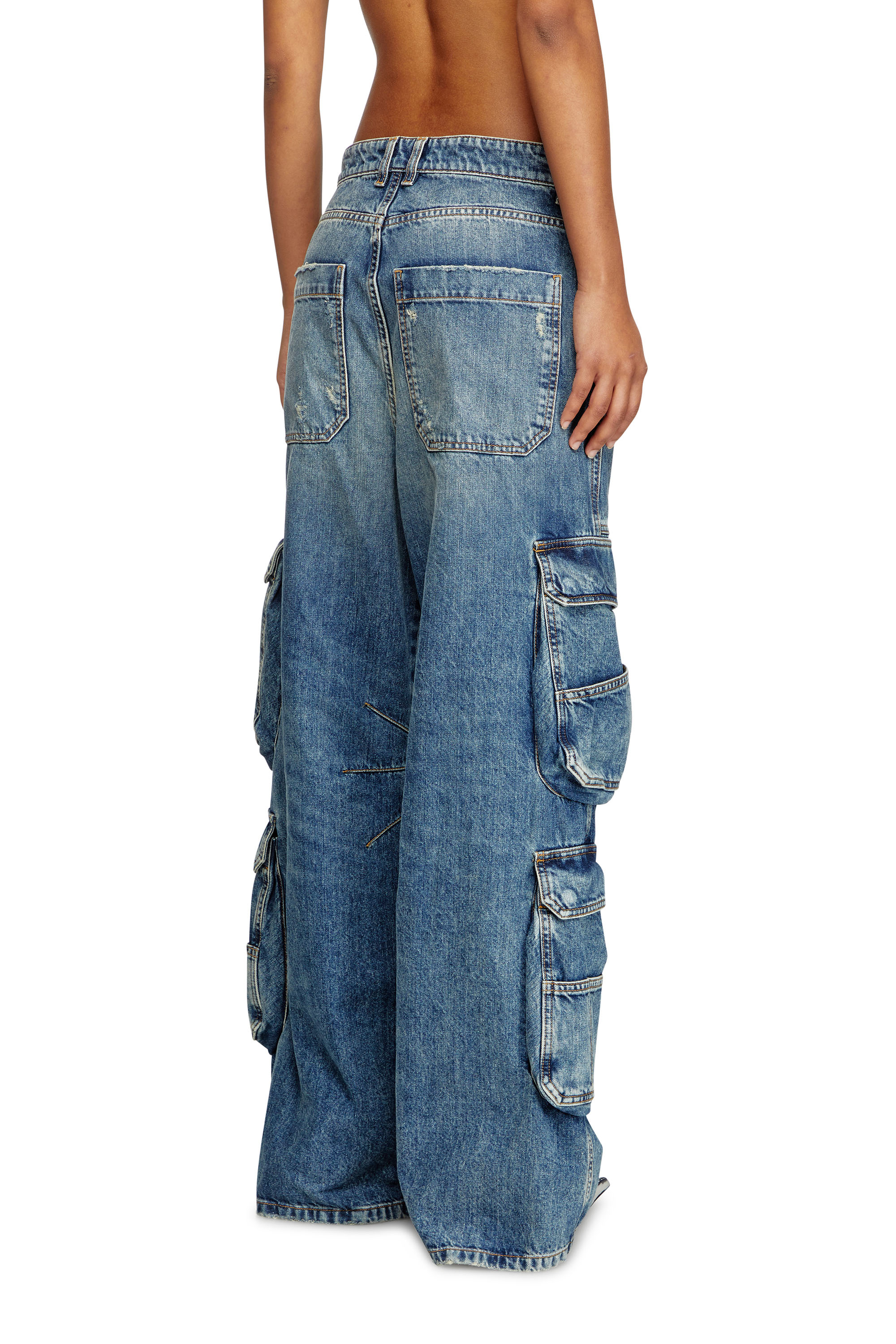 Diesel - Female's Relaxed Jeans 1996 D-Sire 0NLAX, ミディアムブルー - 4