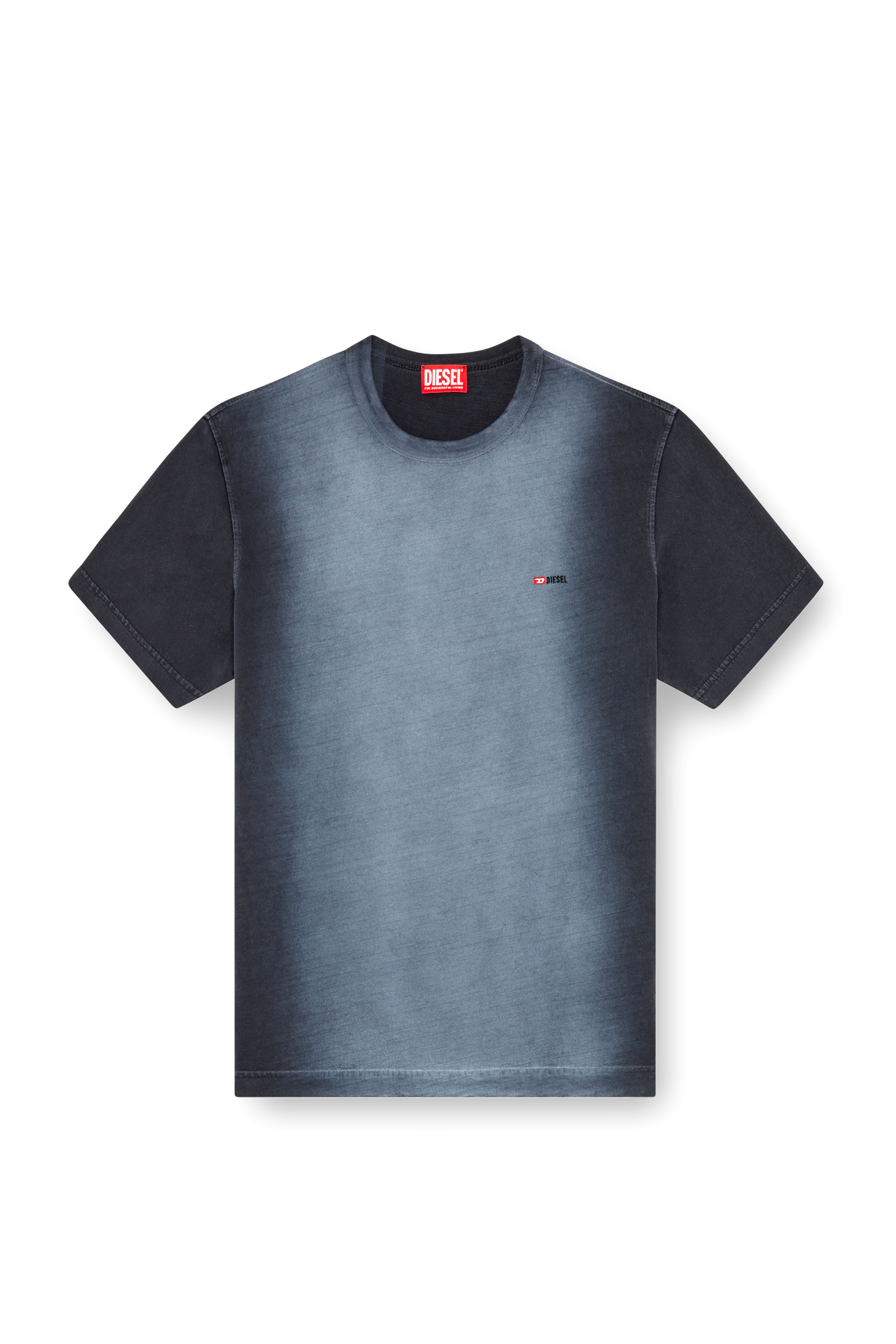 Diesel - T-ADJUST-Q2, Male T-shirt in sprayed cotton jersey in ブラック - Image 3