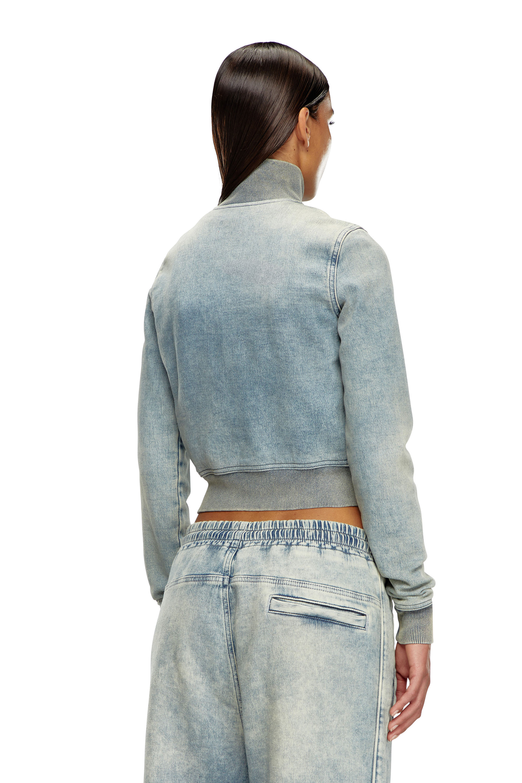 Diesel - D-EMY TRACK, Female's Zip sweatshirt in Track Denim in ライトブルー - 4