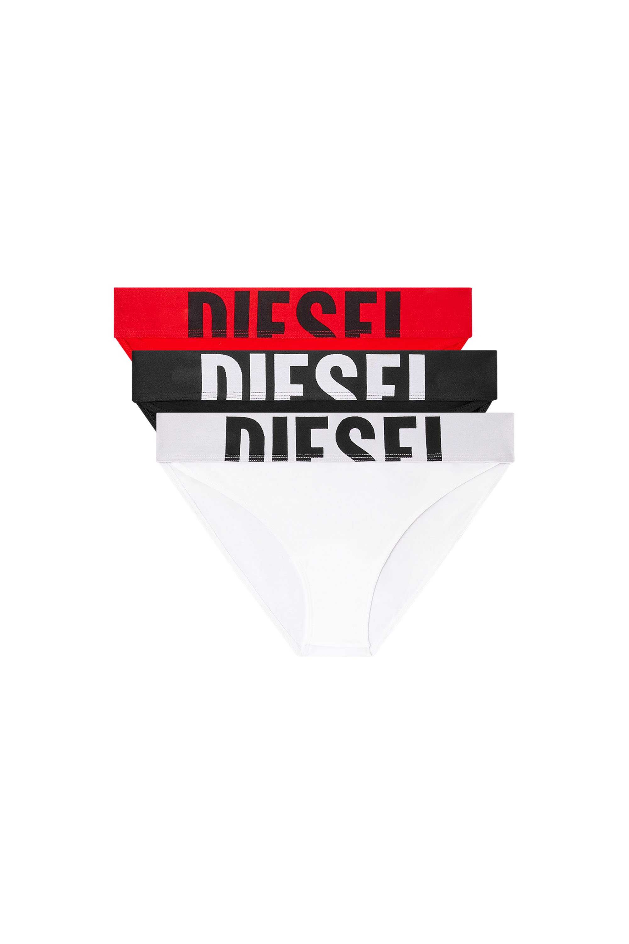 Diesel - LOLA-D-POP-3PACK, Female's Three-pack briefs with cut-off logo in ホワイト/レッド/ブルー - 1