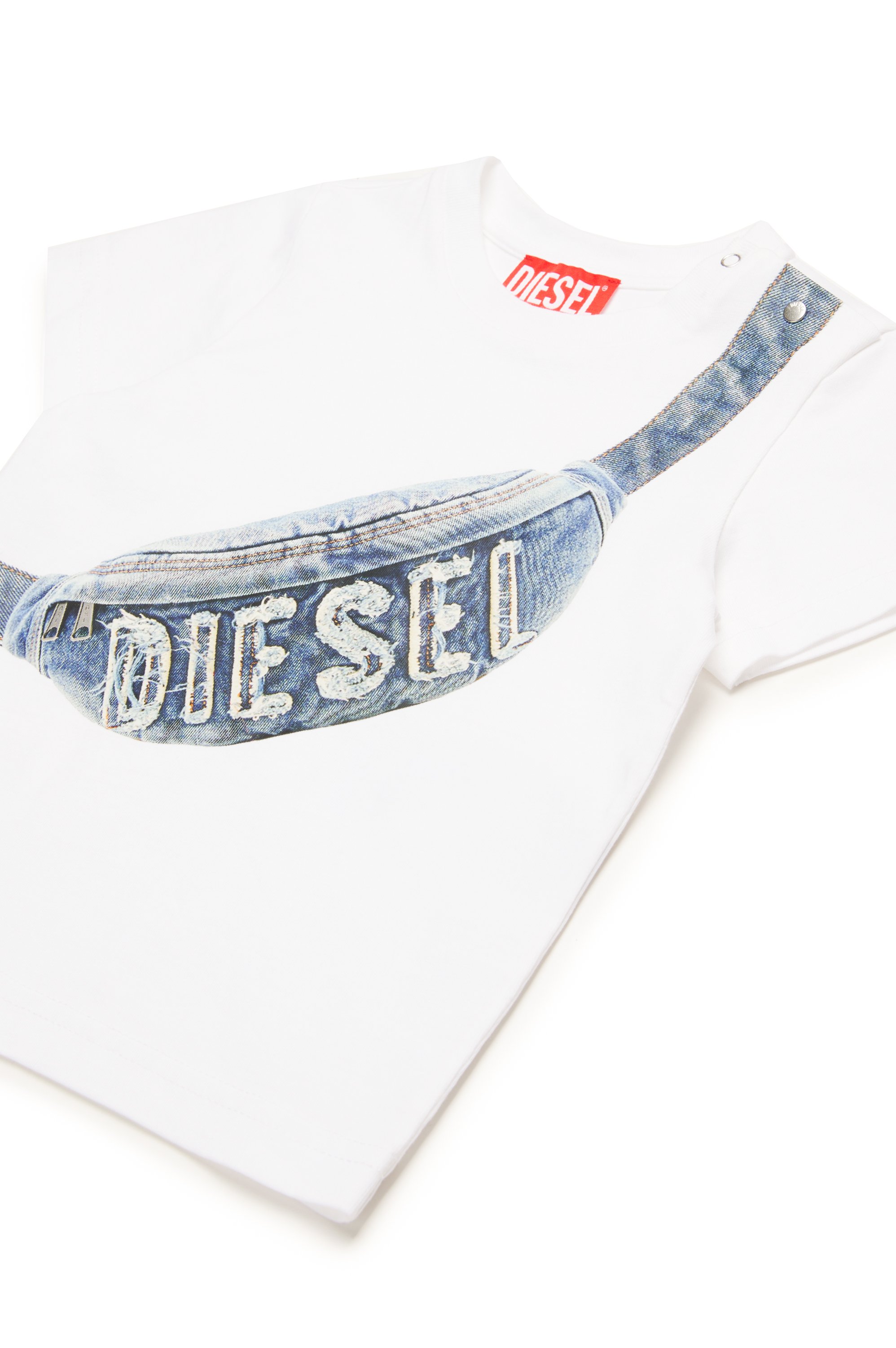 Diesel - TGIBBIB, Male's T-shirt with bumbag print in ホワイト - 3