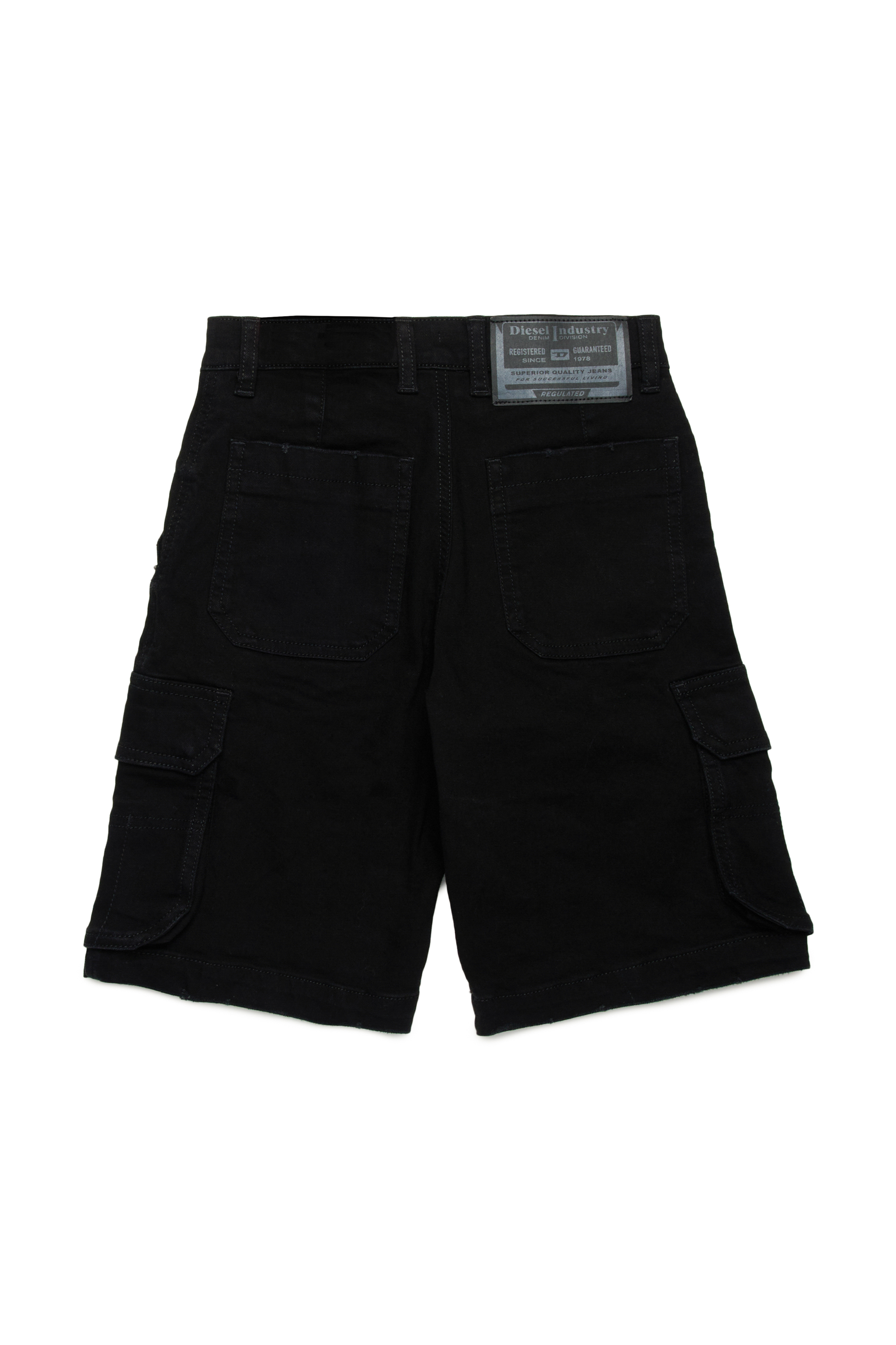 Diesel - PFISH-CARGO-SH-J, Male's Denim cargo shorts in ブラック - 2