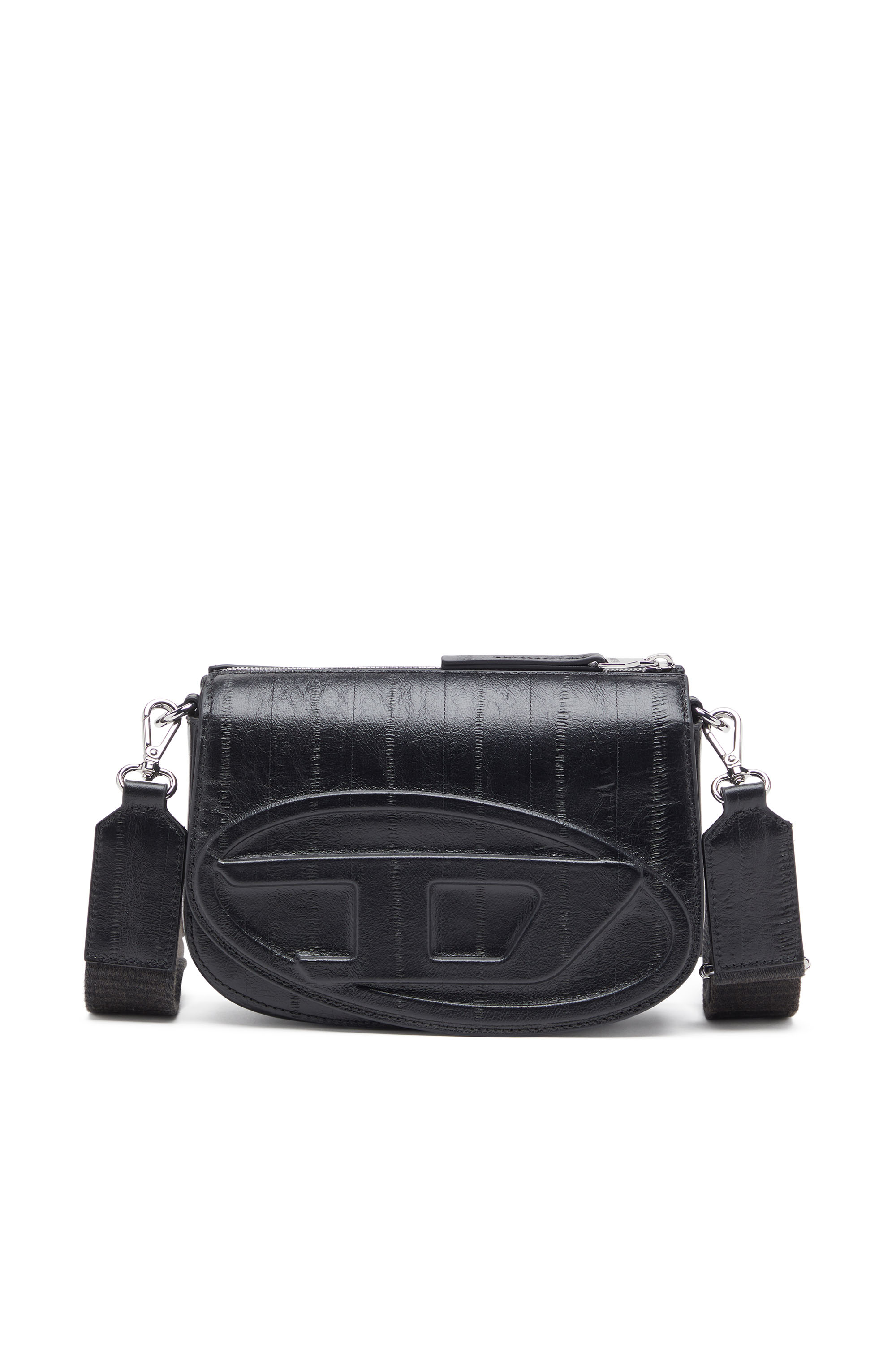 Diesel - 1DR CAMERA BAG, Male's 1DR-Camera bag in eel-effect leather in ブラック - 1