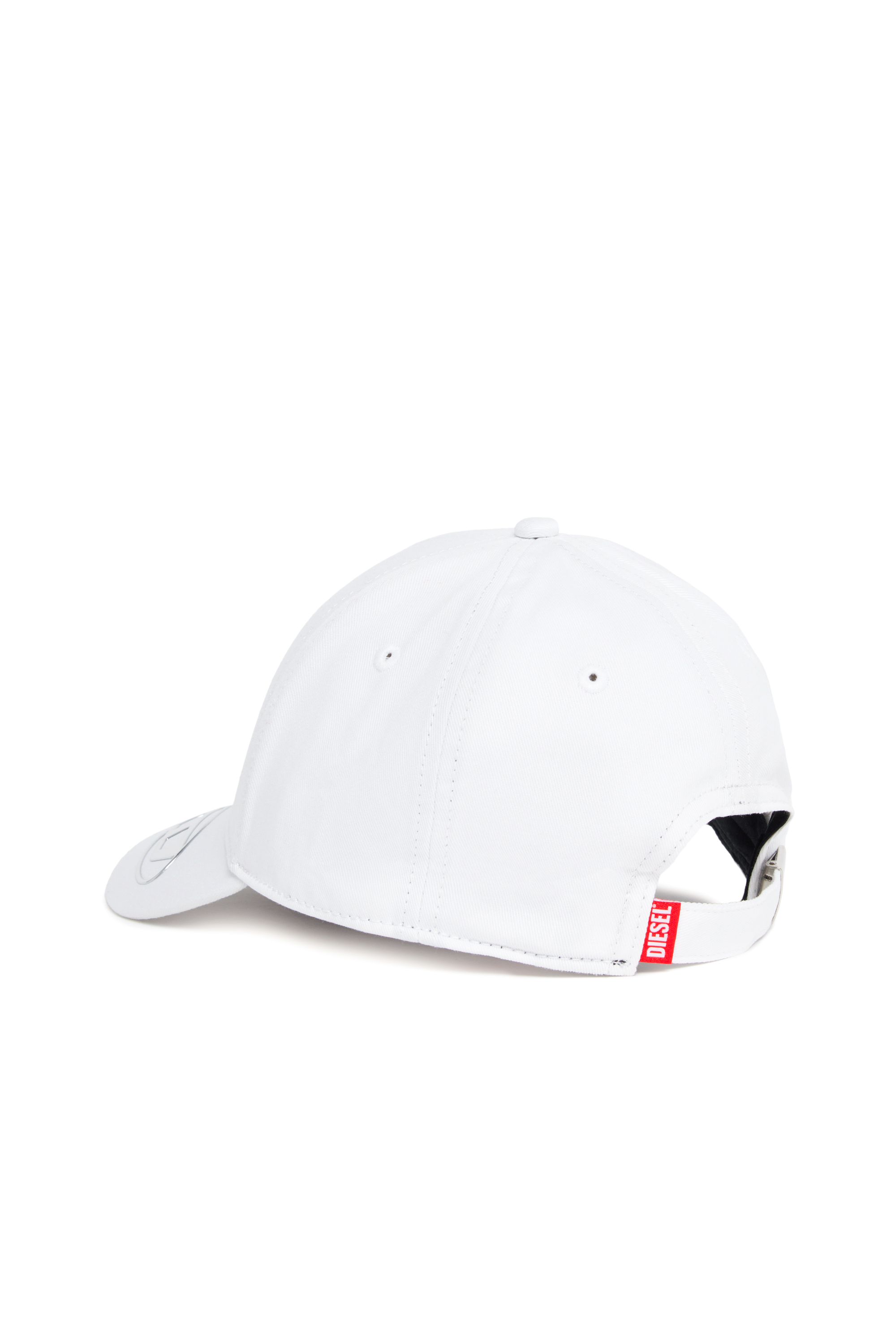 Diesel - FCEFFIL, Unisex's Baseball cap with metallic Oval D logo in ホワイト - 2