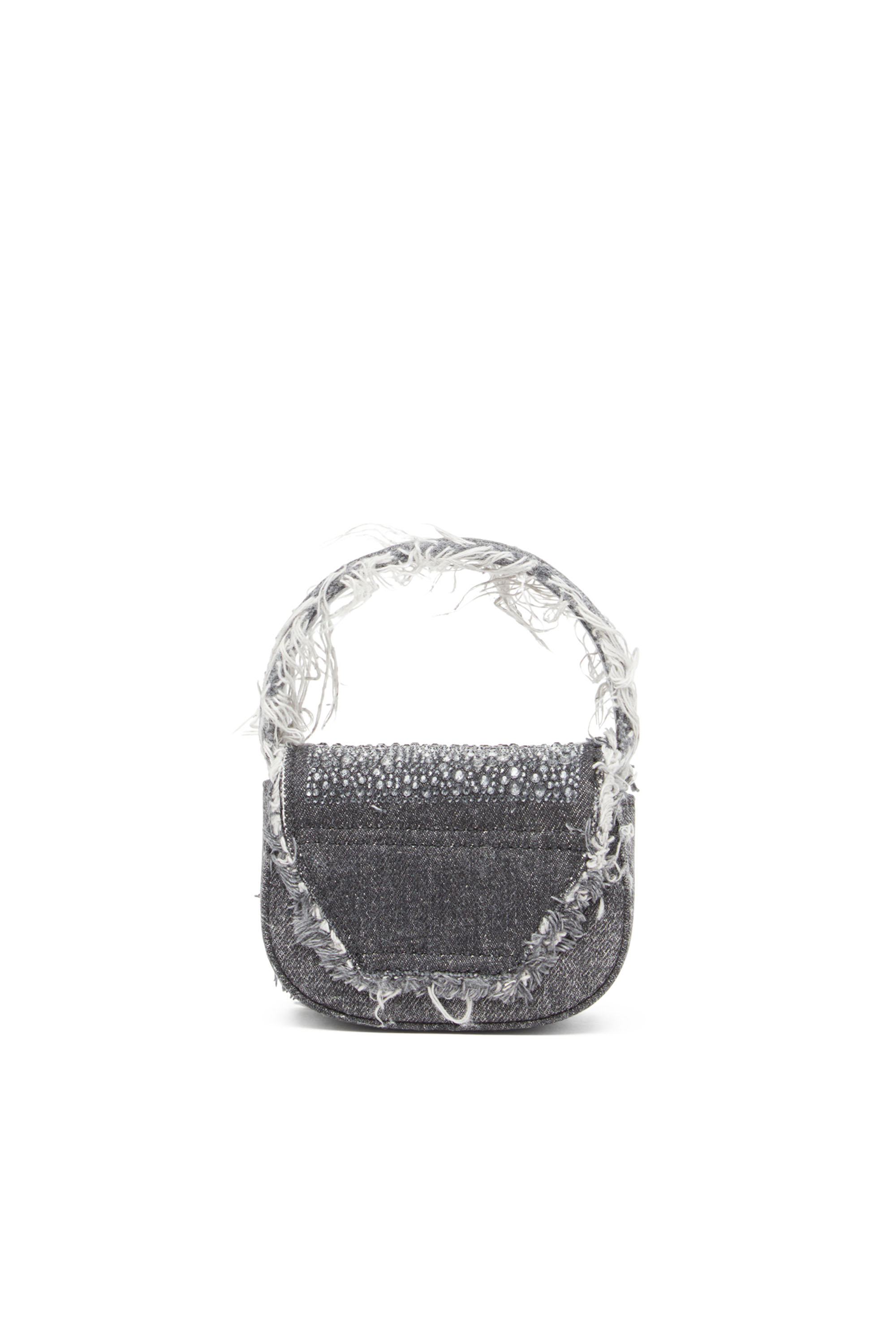 Diesel - 1DR XS, Female 1DR XS-Iconic mini bag in denim and crystals in ブラック - Image 2