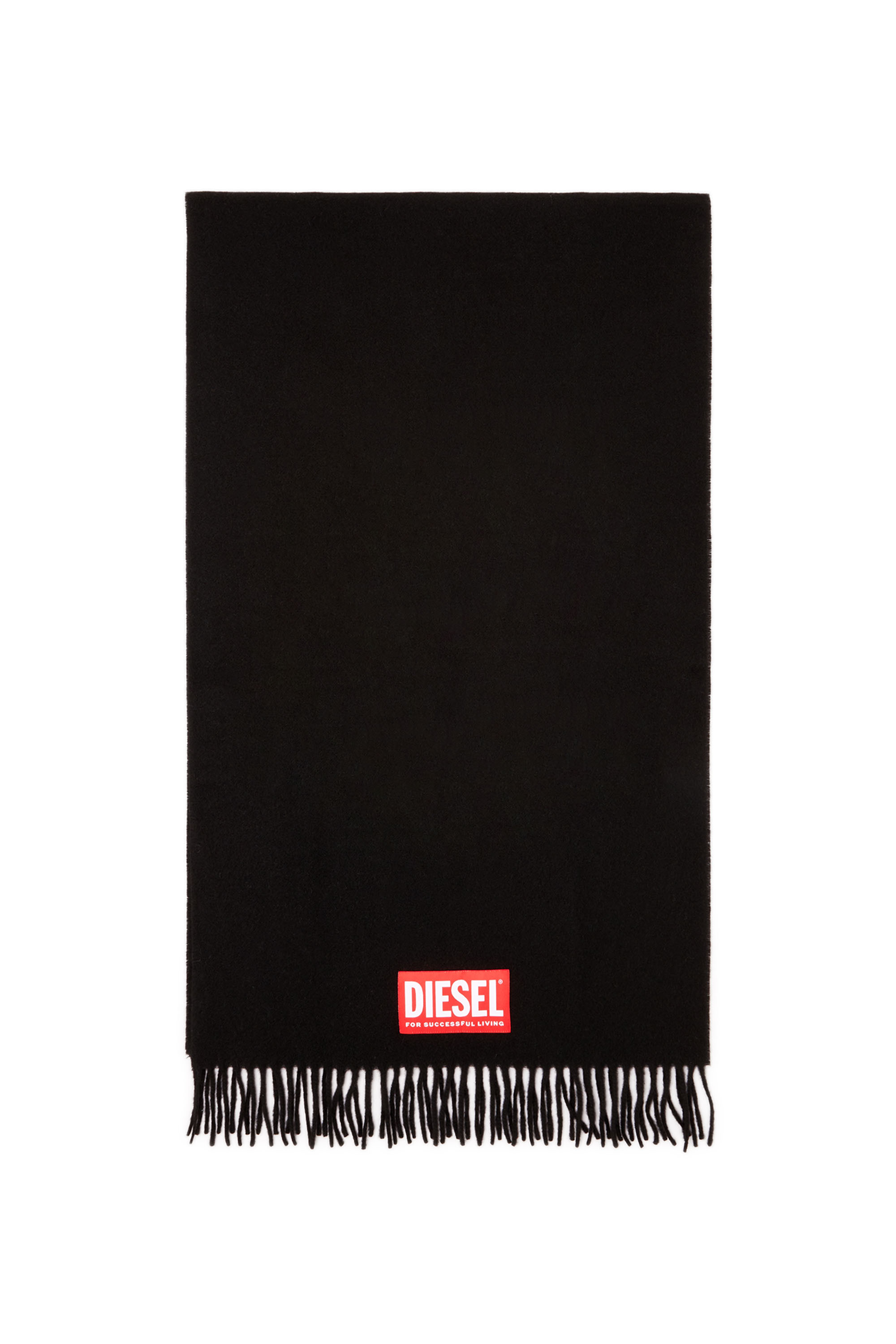 Diesel - S-IMON, Male's Wool blend scarf in ブラック - 1