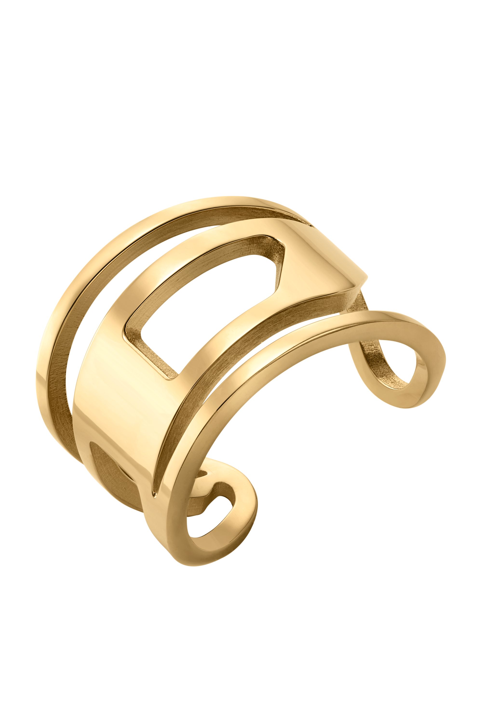 Diesel - DX1569710 JEWEL, Unisex's Gold-Tone Stainless Steel Band Ring in ゴールド - 1